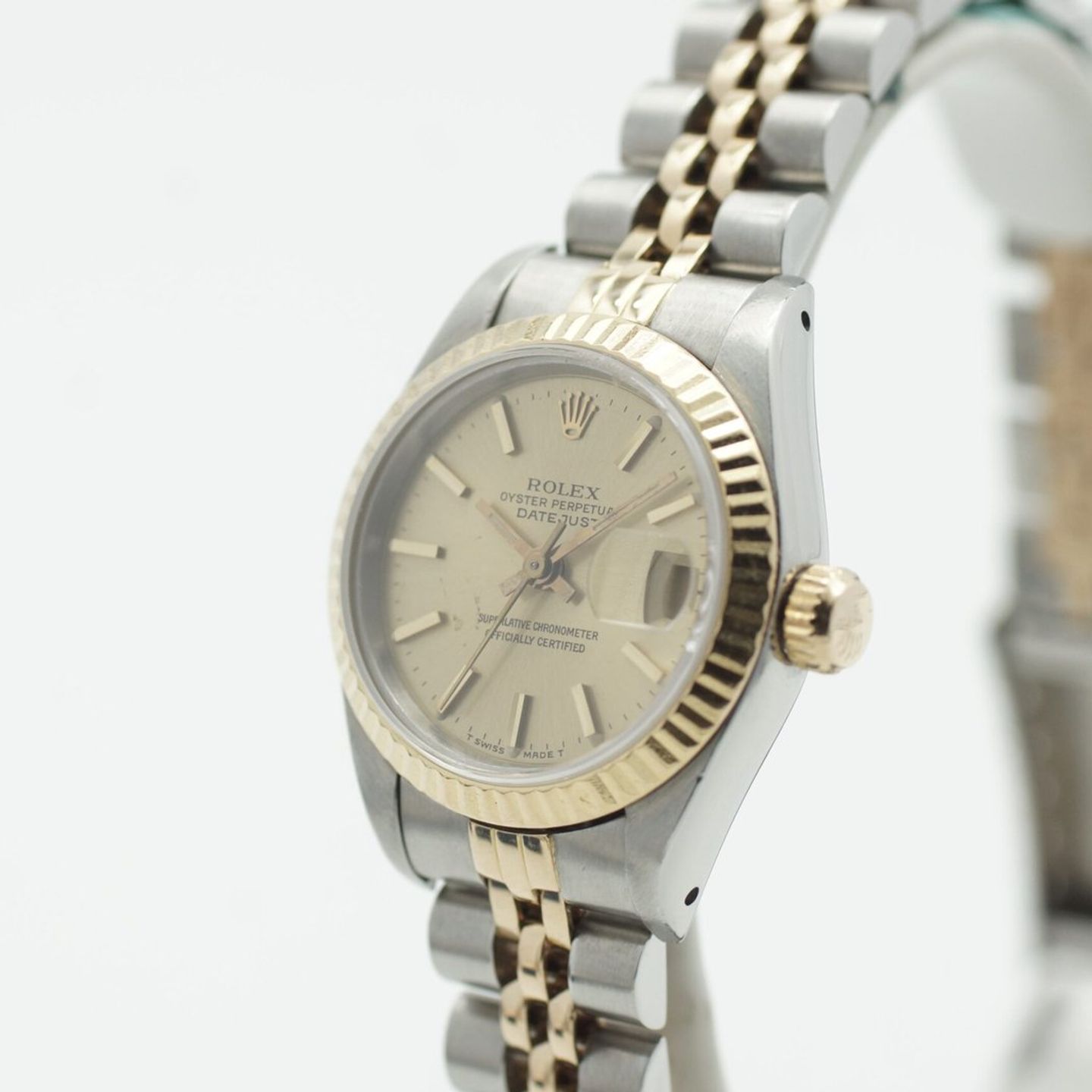 Rolex Lady-Datejust 69173 (1987) - Champagne dial 26 mm Gold/Steel case (4/8)