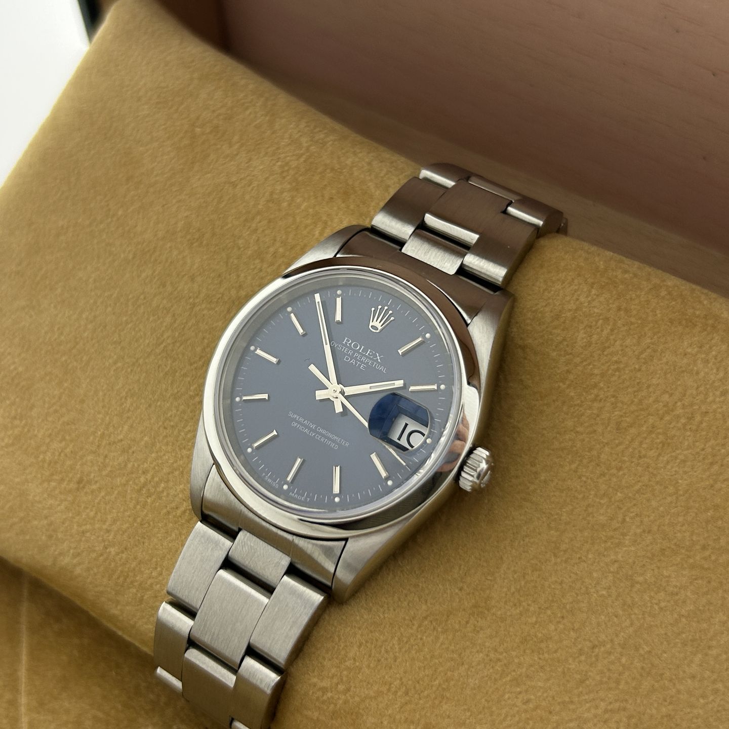 Rolex Oyster Perpetual Date 15200 (1996) - 34mm Staal (8/8)