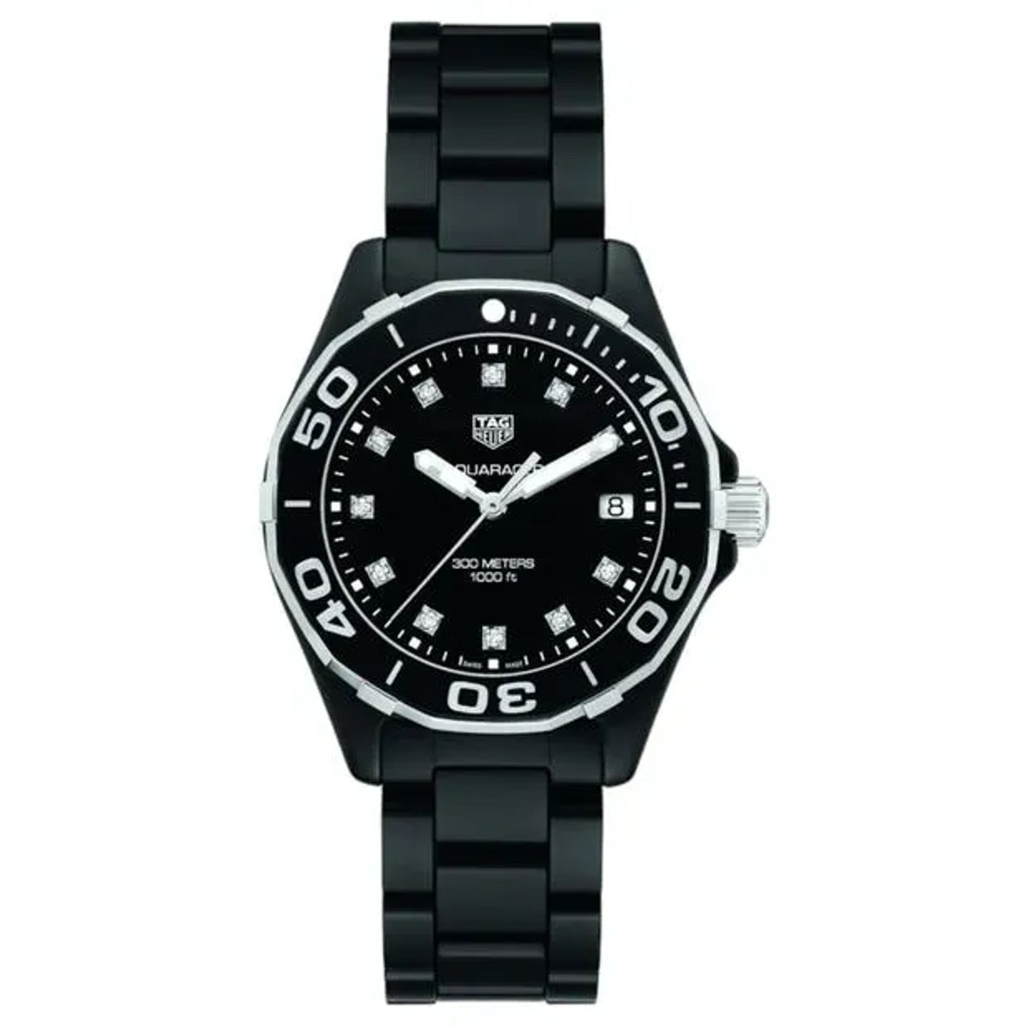 TAG Heuer Aquaracer Lady WAY1397.BH0743 (2024) - Zwart wijzerplaat 35mm Keramiek (1/6)