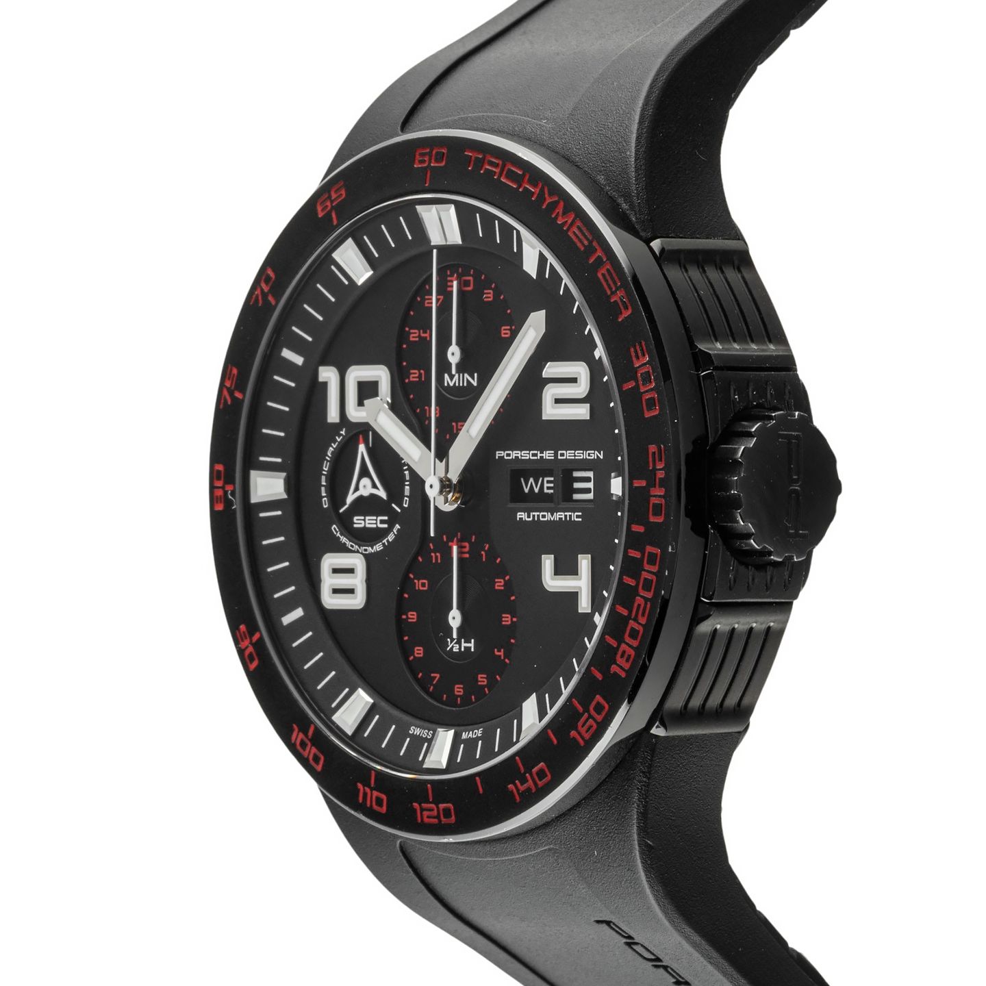 Porsche Design Flat Six P6340 (2014) - Zwart wijzerplaat 44mm Staal (7/8)