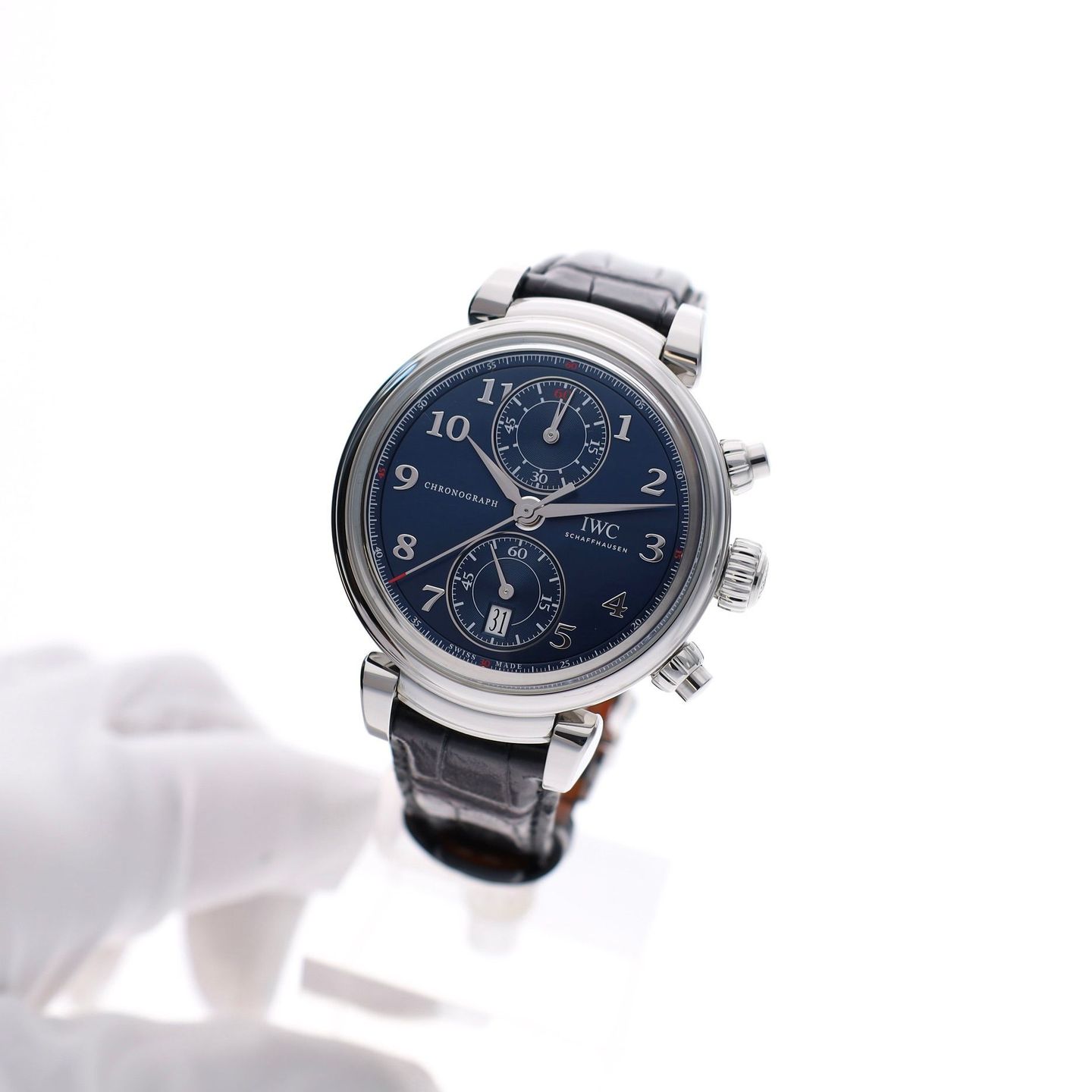 IWC Da Vinci Chronograph IW393402 (Unknown (random serial)) - Blue dial 42 mm Steel case (5/8)