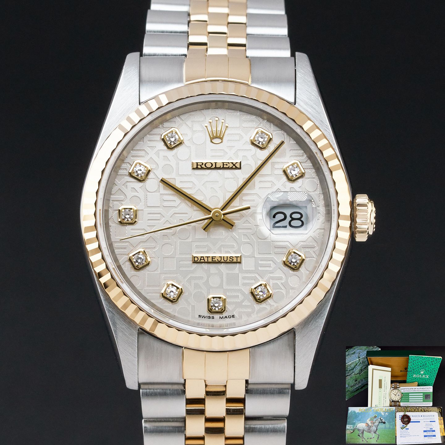 Rolex Datejust 36 16233 (1995) - 36 mm Gold/Steel case (1/8)