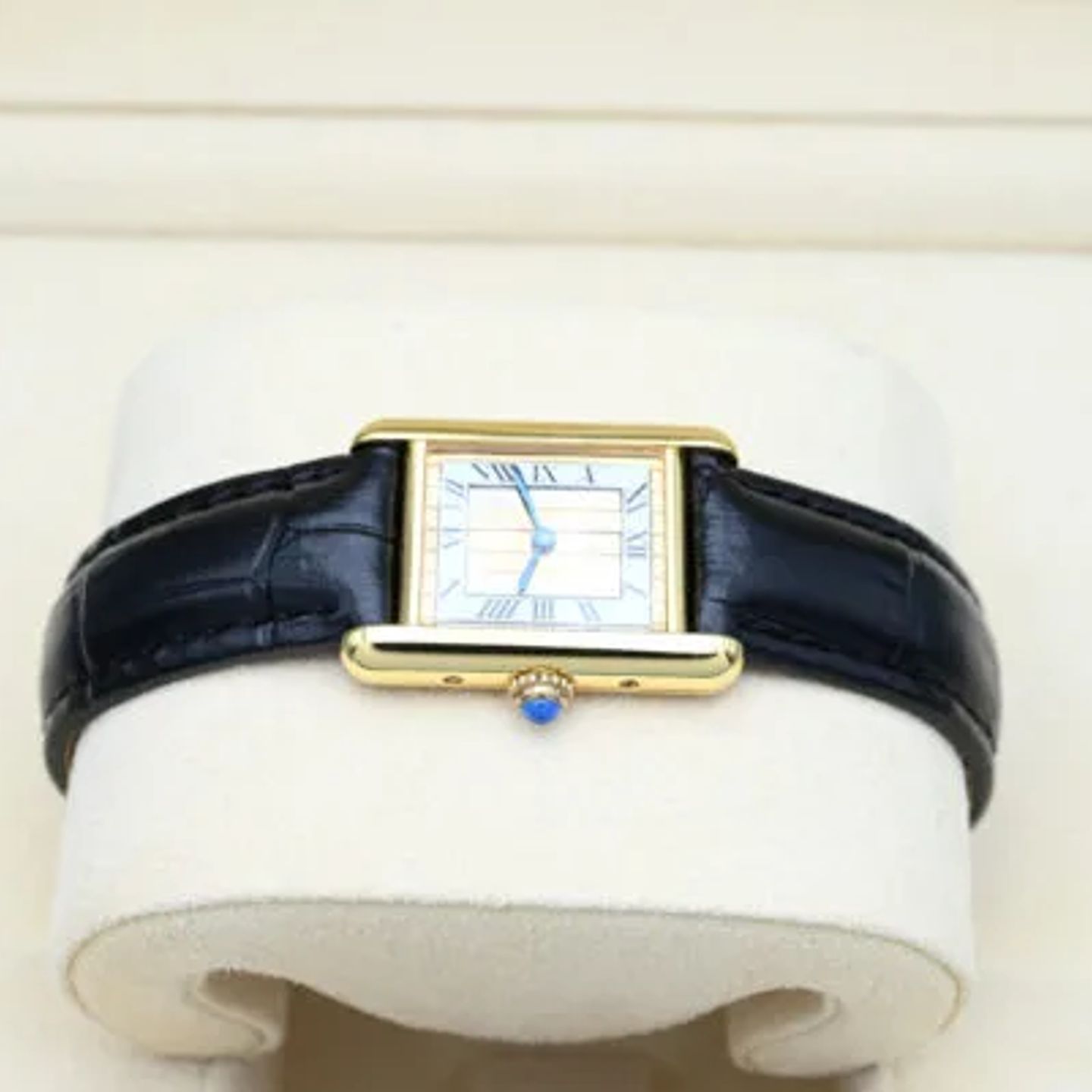 Cartier Tank Vermeil 1613 (Onbekend (willekeurig serienummer)) - Wit wijzerplaat 20mm Zilver (4/8)