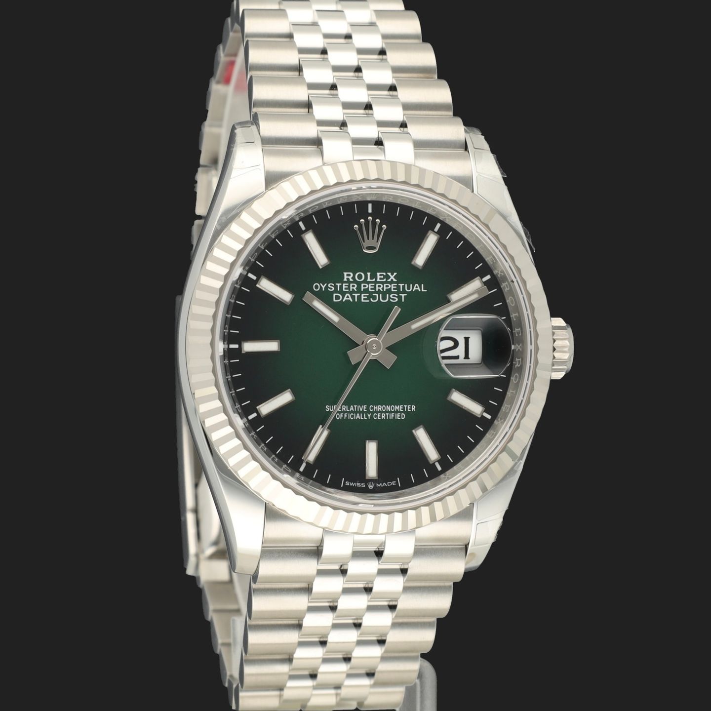 Rolex Datejust 36 126234 (2026) - Green dial 36 mm Steel case (4/8)