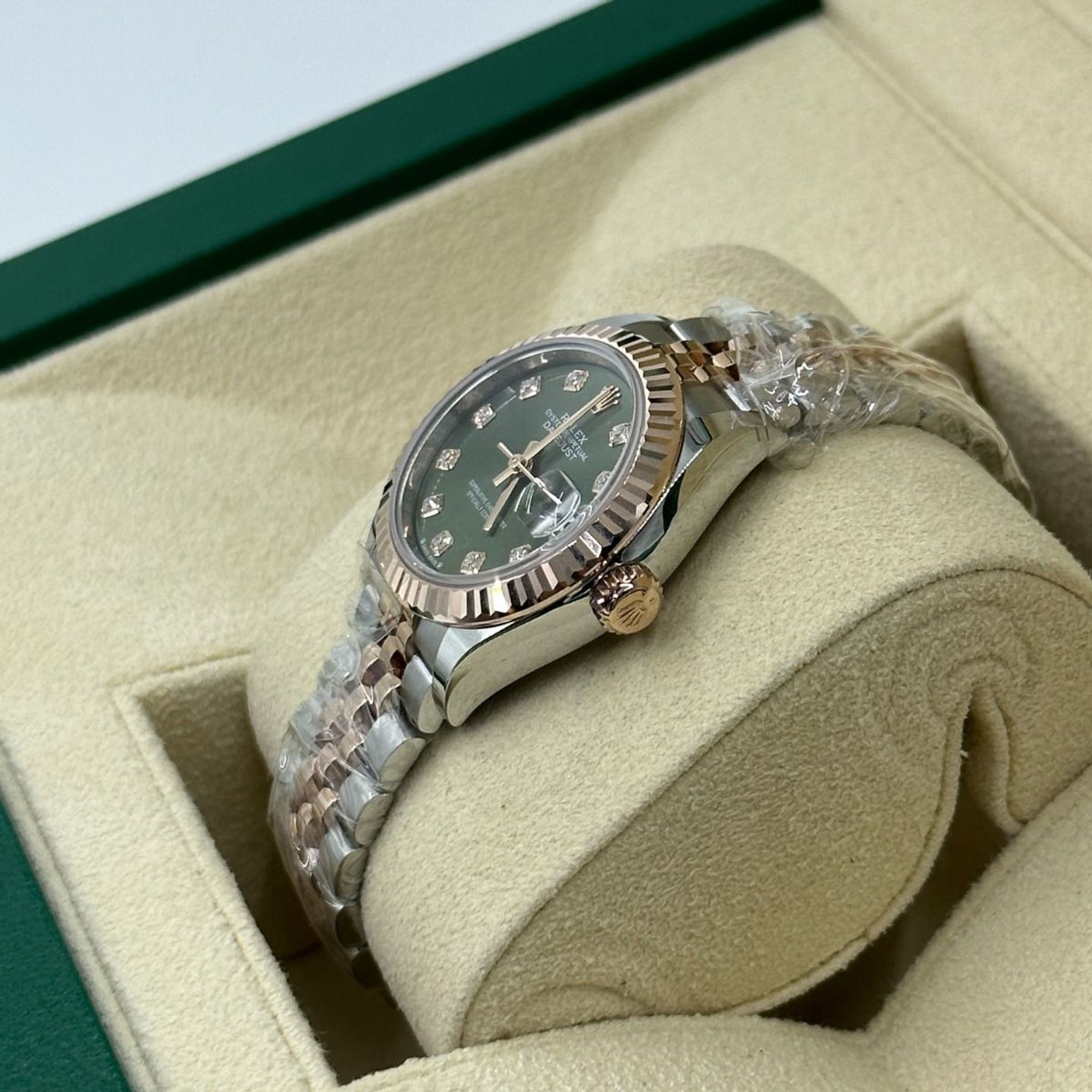 Rolex Lady-Datejust 279171 (2024) - Groen wijzerplaat 28mm Staal (6/8)