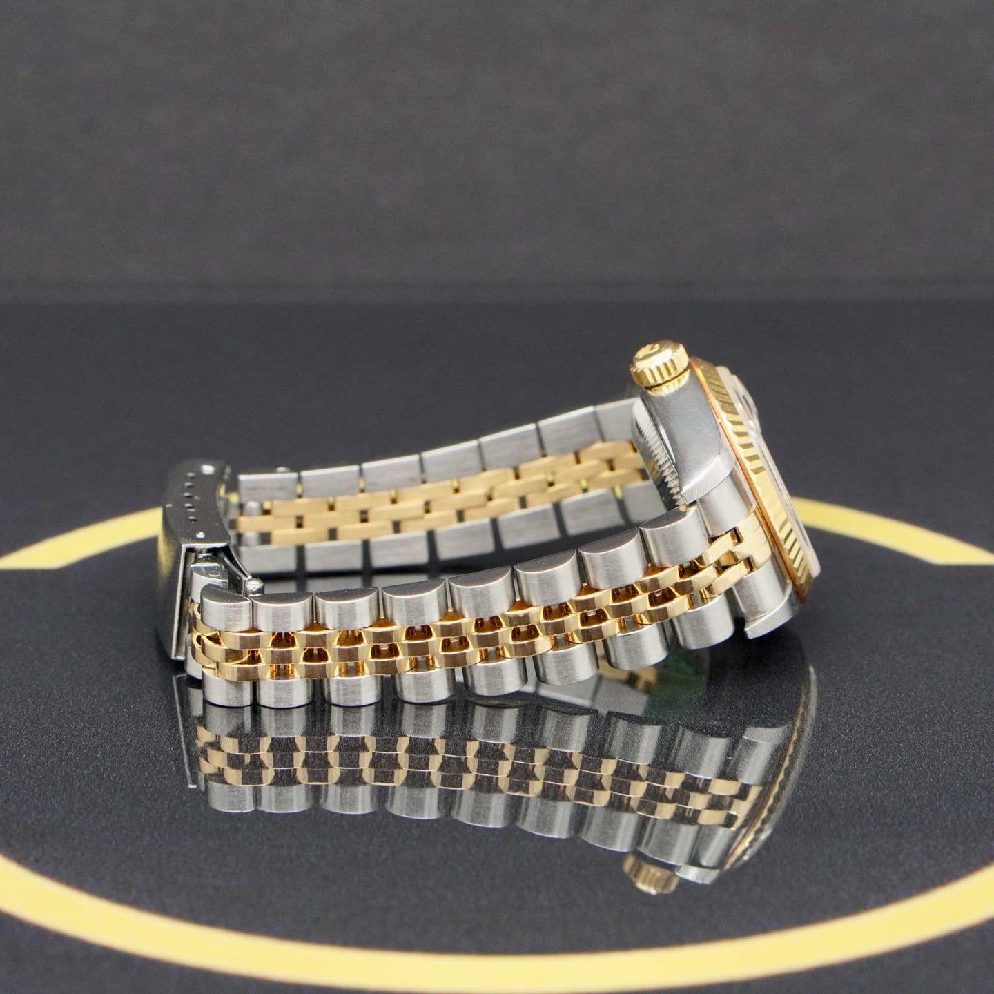 Rolex Lady-Datejust 79173 (1999) - Black dial 26 mm Gold/Steel case (6/7)