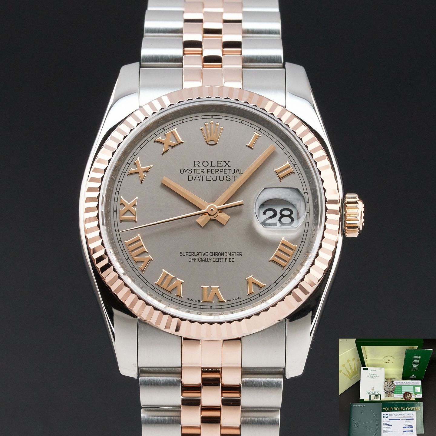 Rolex Datejust 36 116231 (2006) - 36mm Goud/Staal (1/8)