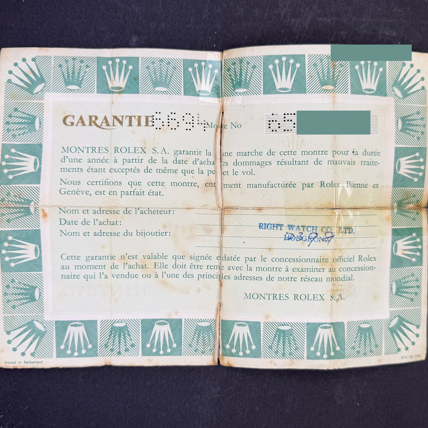 Rolex Oyster Precision 6694 (1981) - Zwart wijzerplaat 34mm Staal (3/8)