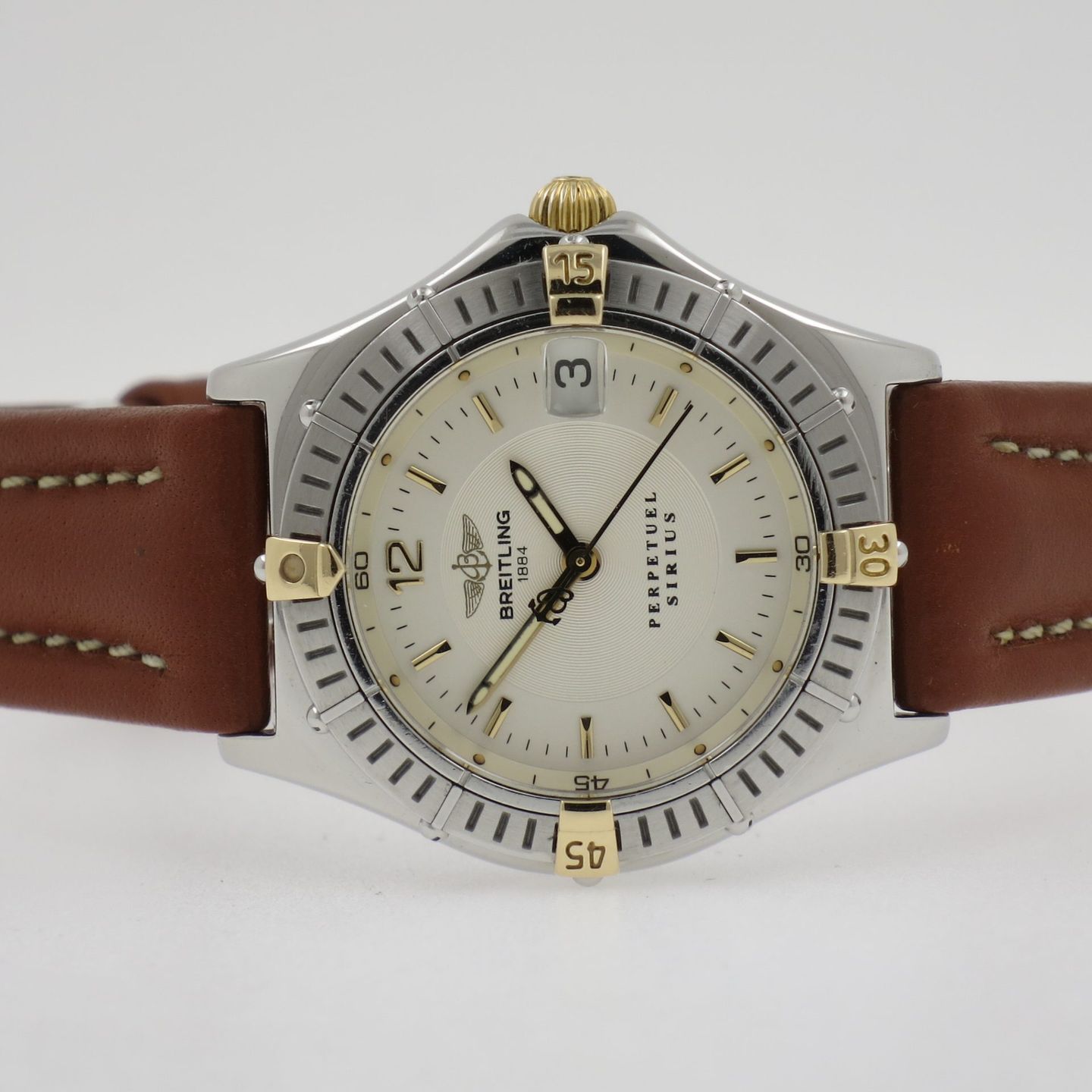 Breitling Sirius B62022 (1995) - Silver dial 30 mm Gold/Steel case (2/4)