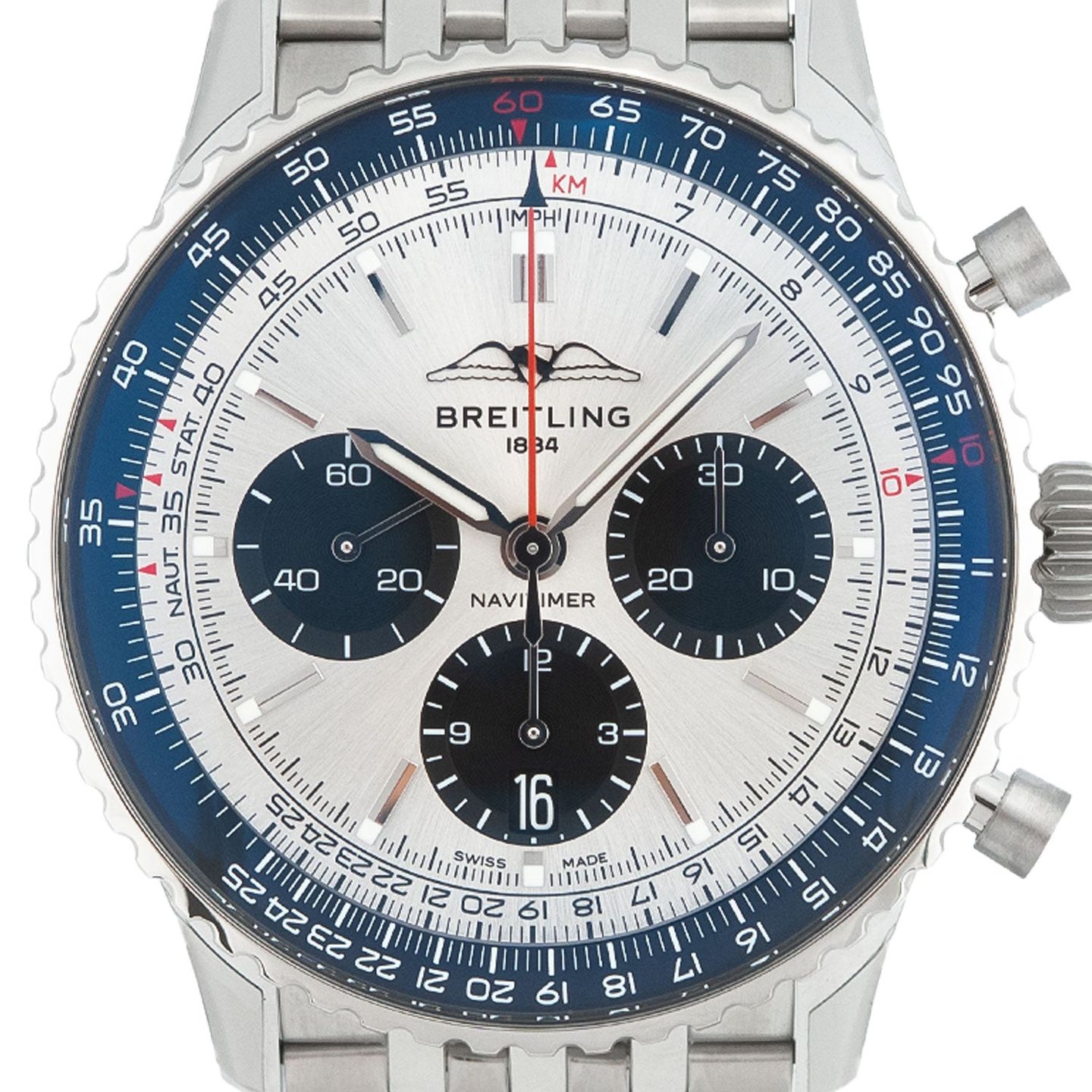 Breitling Navitimer 1 B01 Chronograph AB0138241G1A1 (2025) - Silver dial 43 mm Steel case (2/6)
