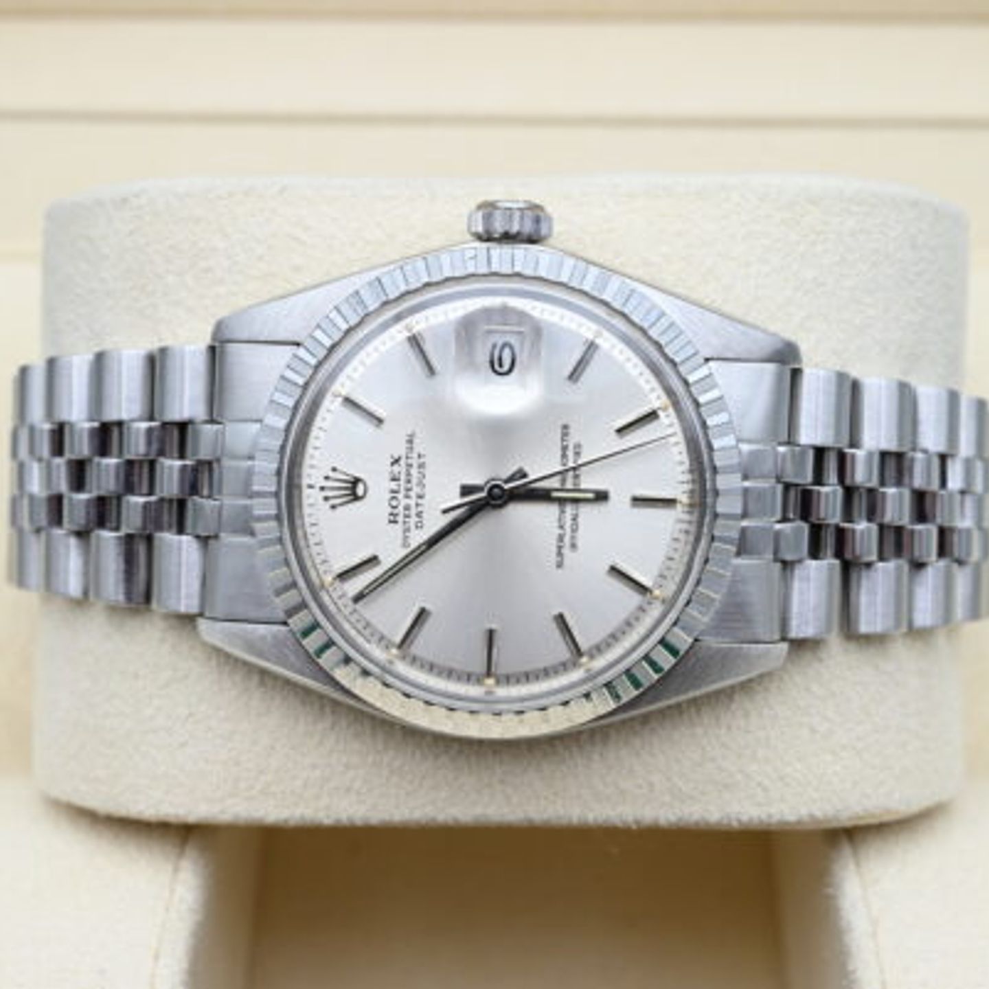 Rolex Datejust 1603 (1976) - Zilver wijzerplaat 36mm Staal (5/6)