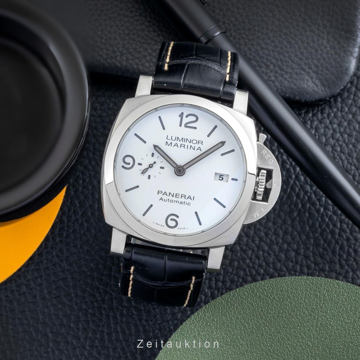 Panerai Luminor Marina PAM01314 (Onbekend (willekeurig serienummer)) - Wit wijzerplaat 44mm Staal (3/8)