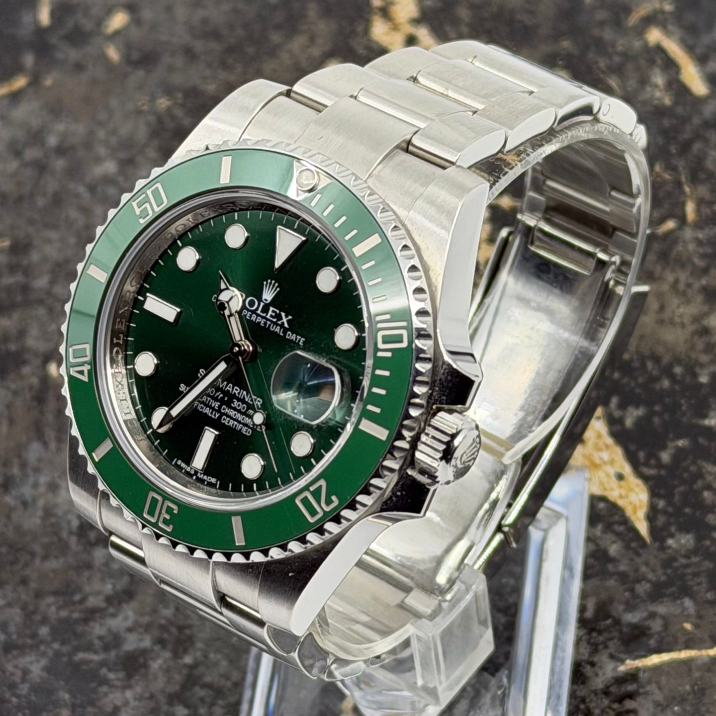 Rolex Submariner Date 116610LV (2016) - Green dial 40 mm Steel case (4/8)