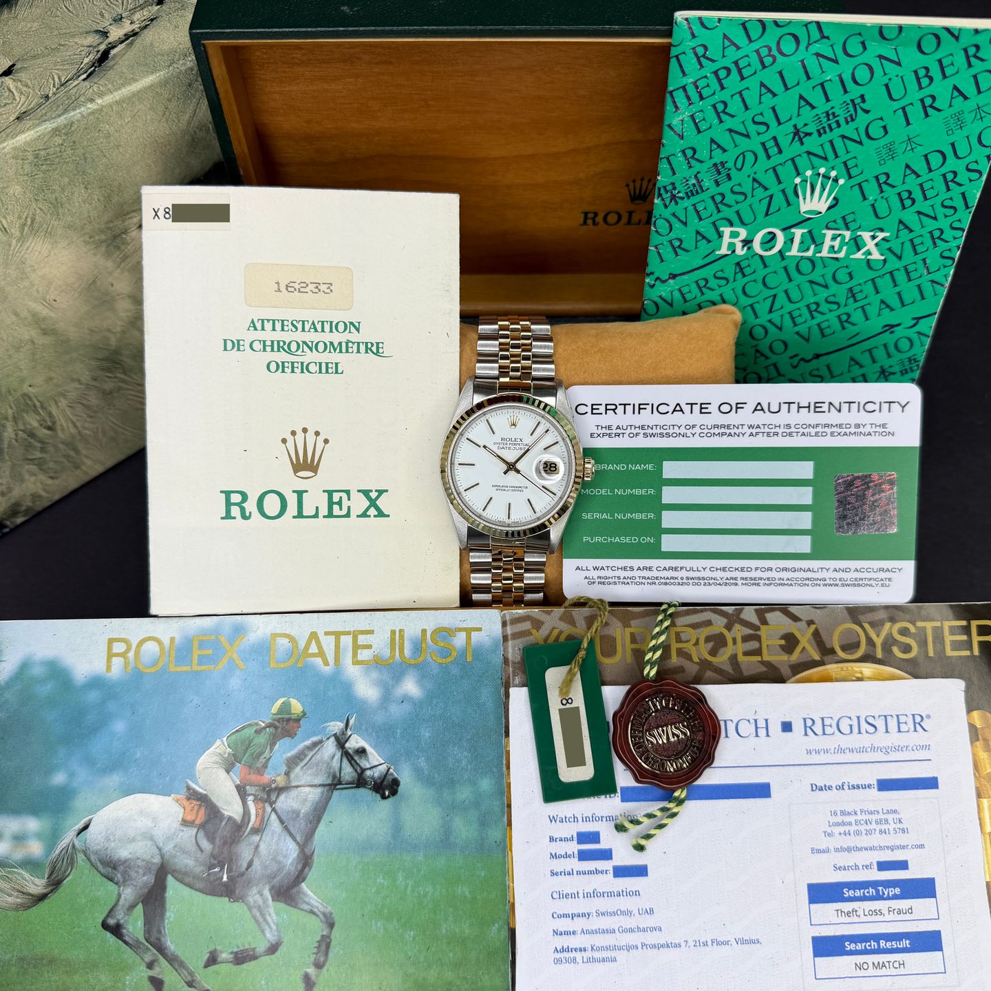 Rolex Datejust 36 16233 (1991) - White dial 36 mm Gold/Steel case (3/8)