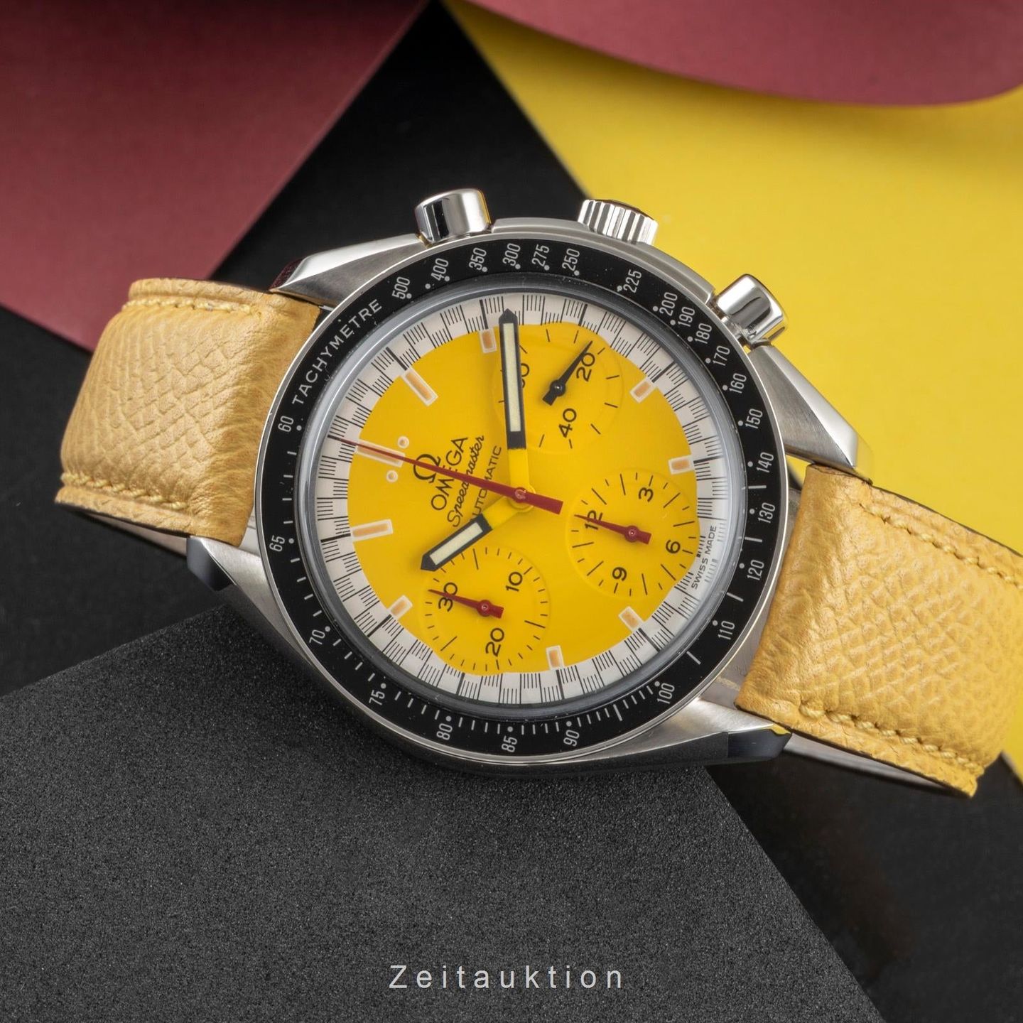 Omega Speedmaster 3510.12 (1995) - Geel wijzerplaat 39mm Staal (2/8)