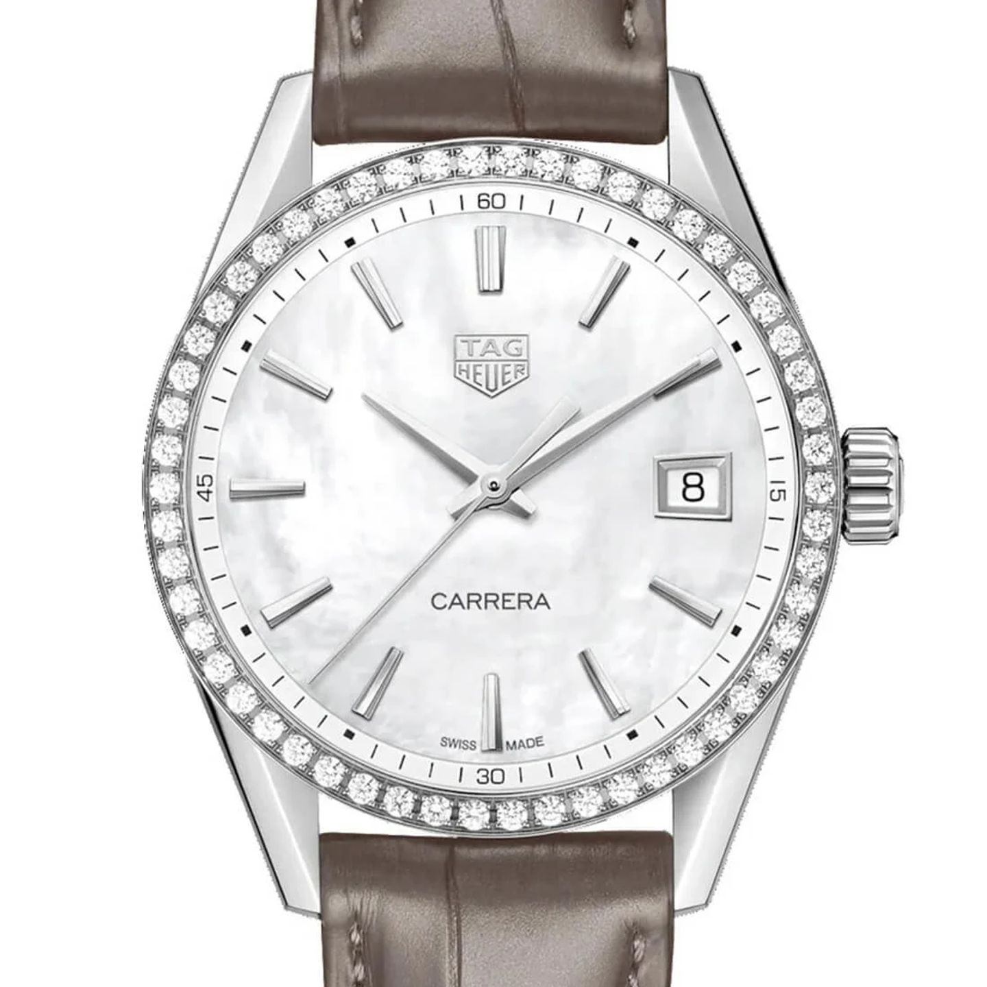 TAG Heuer Carrera Lady WBK1316.FC8258 (2023) - White dial 36 mm Steel case (1/3)