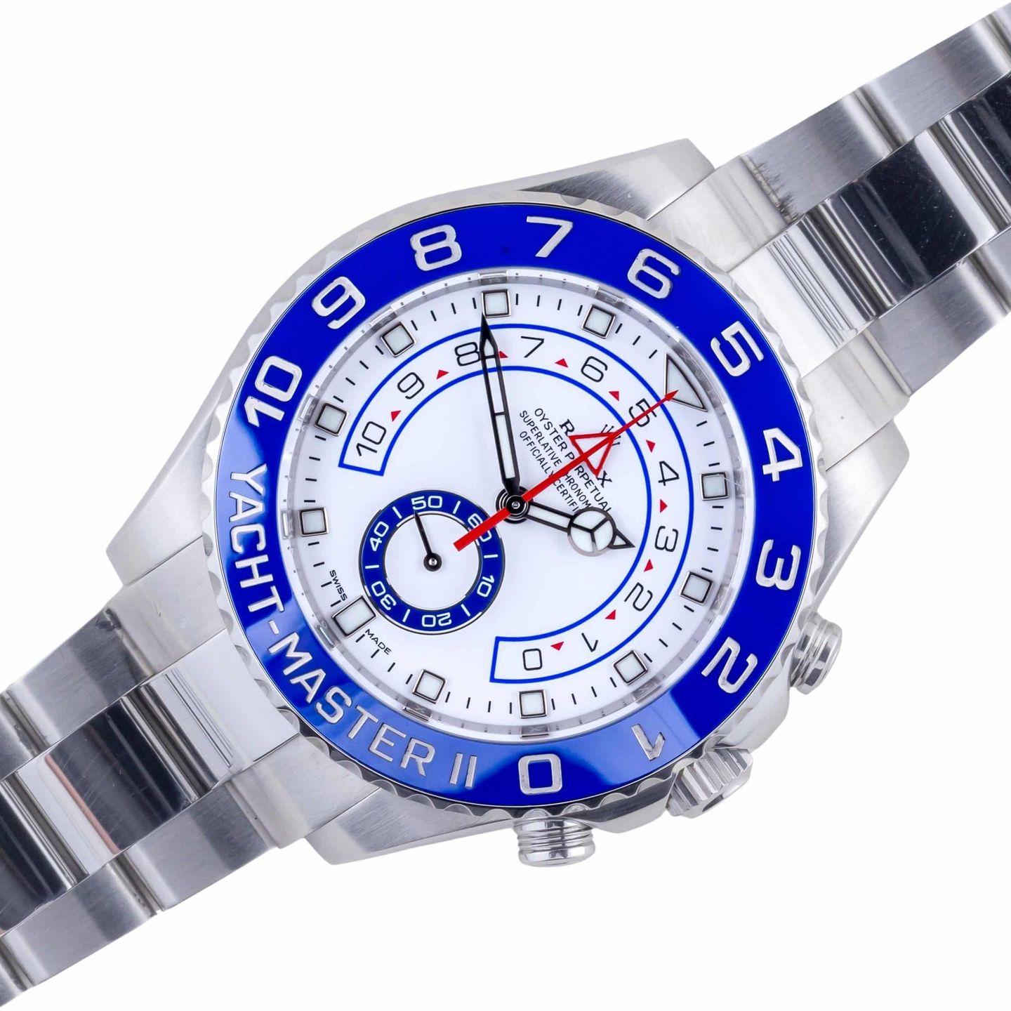 Rolex Yacht-Master II 116680 (2018) - Wit wijzerplaat 44mm Staal (1/8)