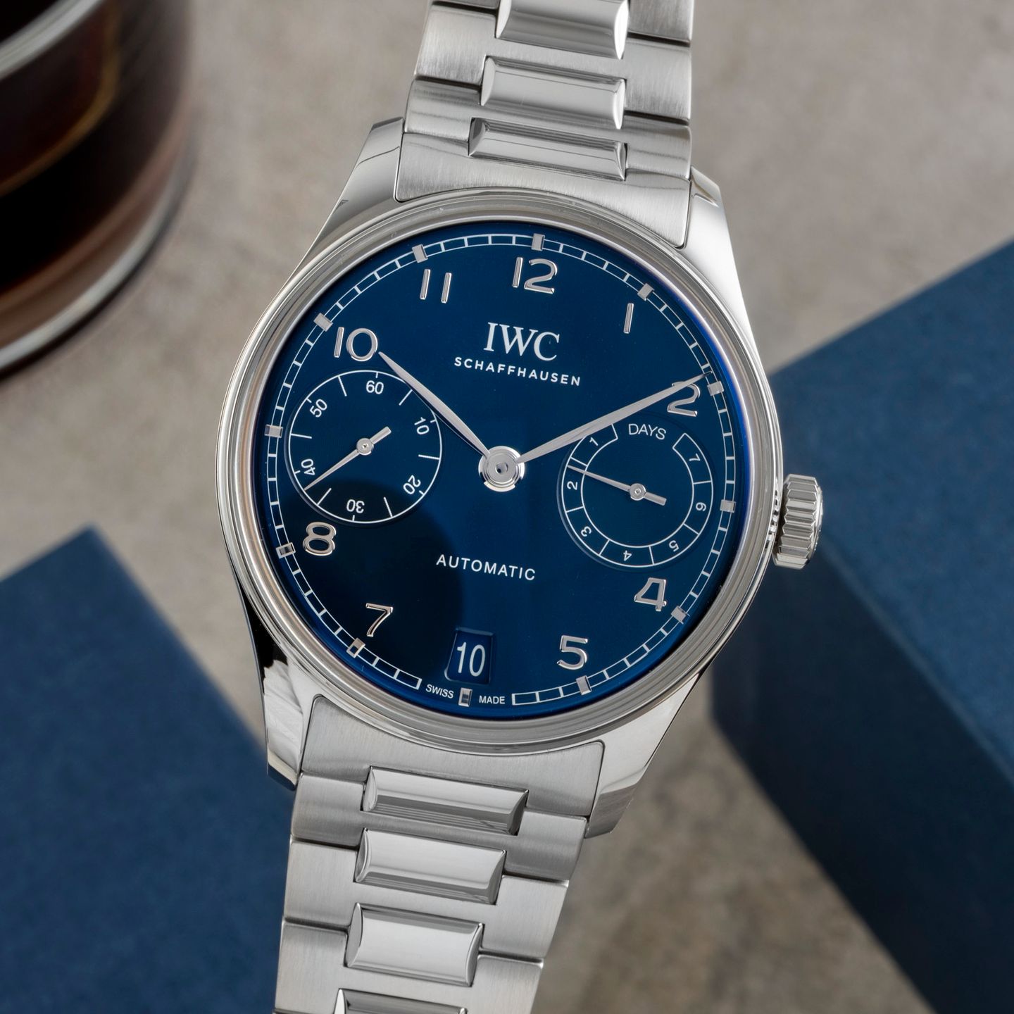 IWC Portuguese Automatic IW501704 (2024) - Blue dial 42 mm Steel case (3/8)