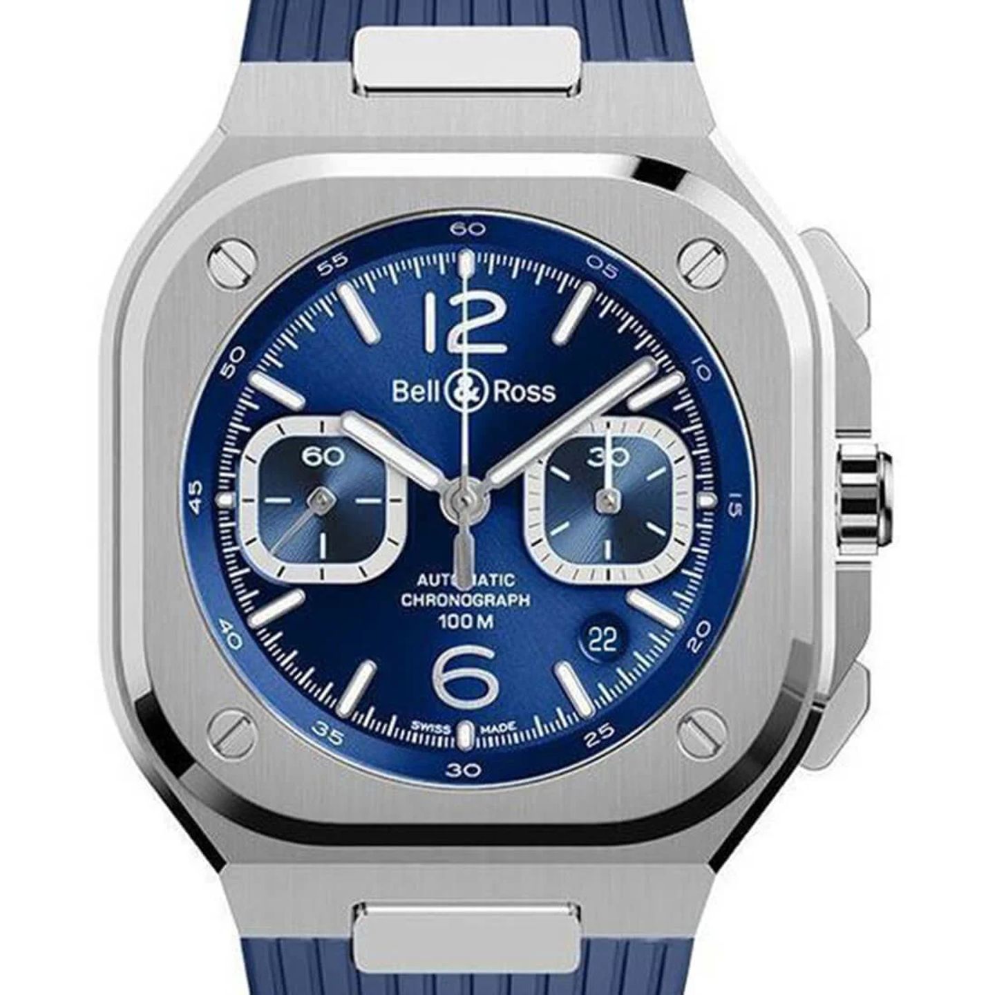 Bell & Ross BR 05 BR05C-BLU-ST/SRB (2024) - Blauw wijzerplaat 43mm Staal (1/3)