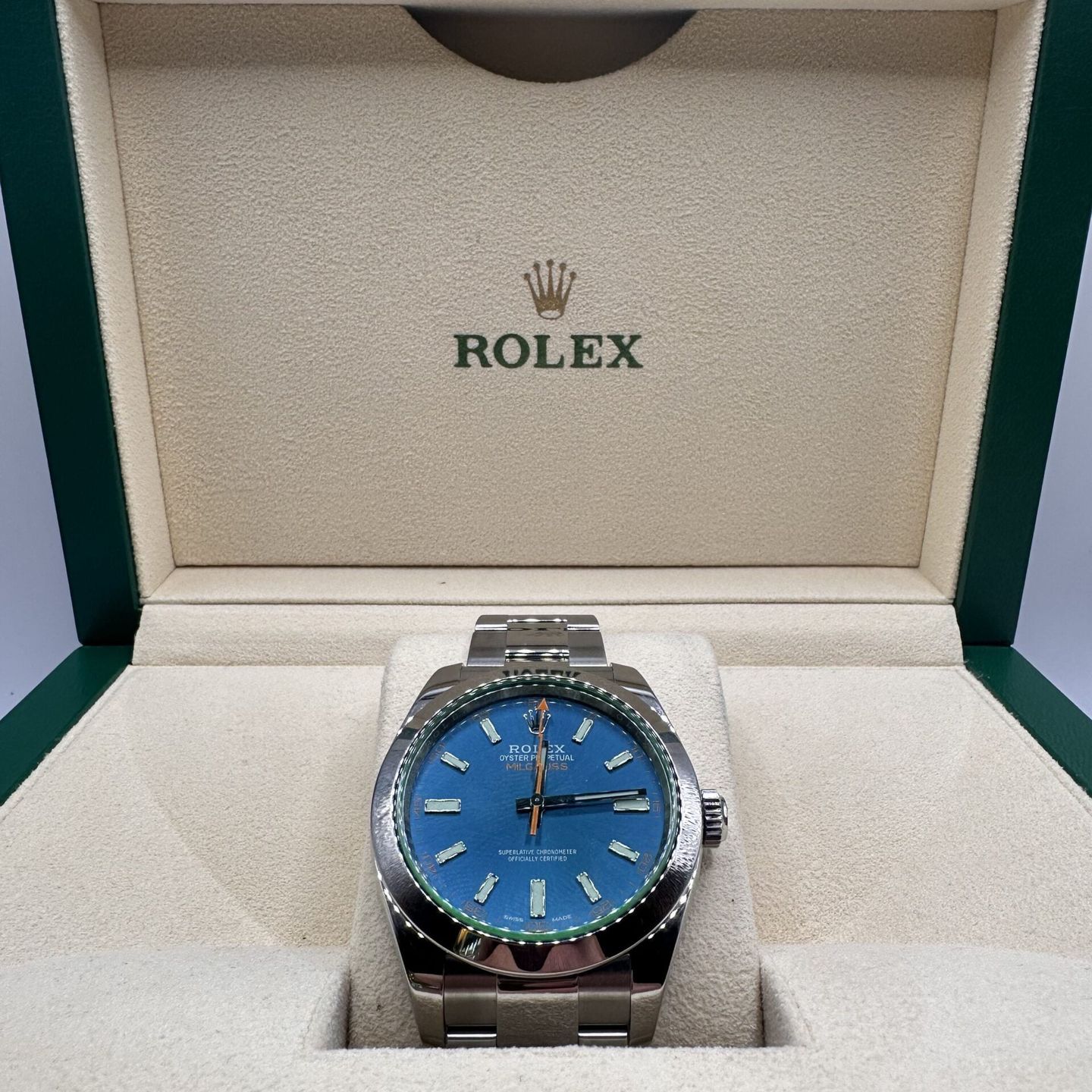 Rolex Milgauss 116400GV (2020) - Blauw wijzerplaat 40mm Staal (3/6)