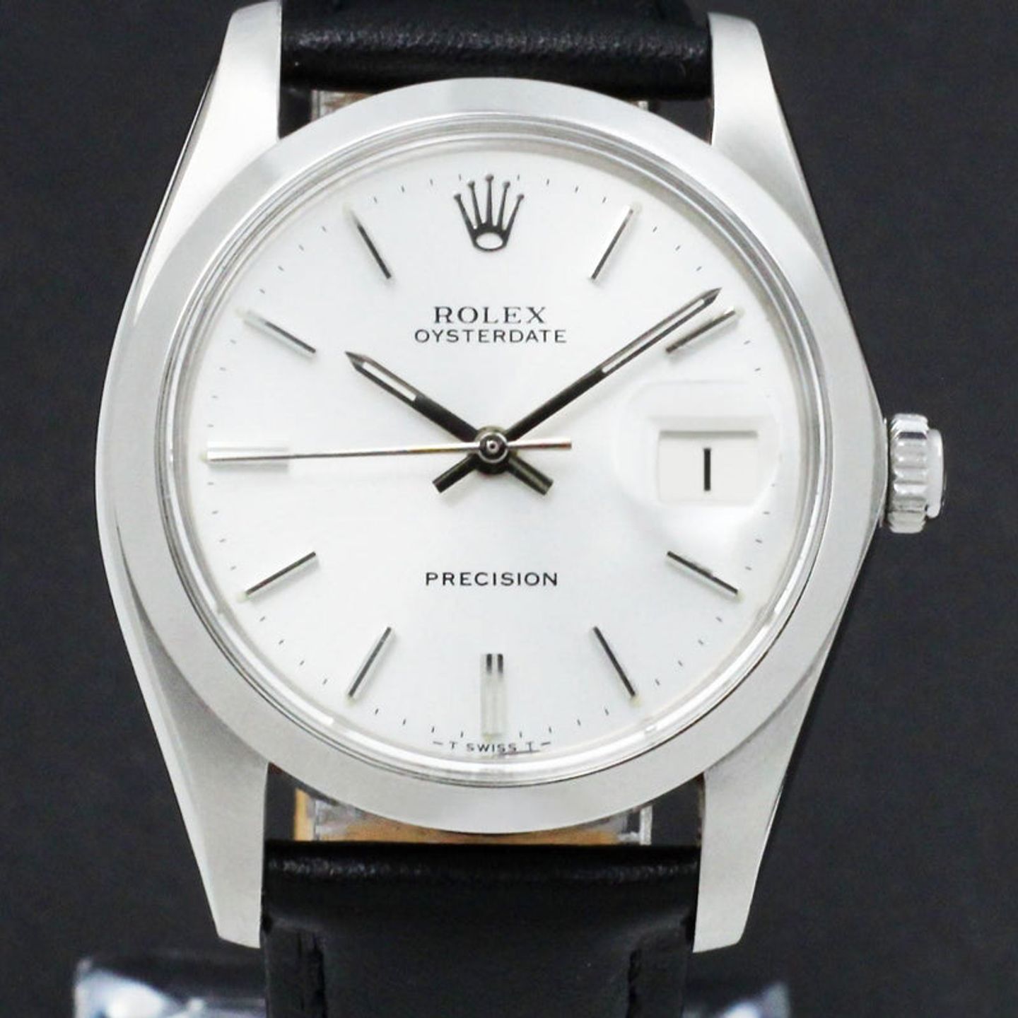 Rolex Oyster Precision 6694 (1978) - Zilver wijzerplaat 34mm Staal (1/7)