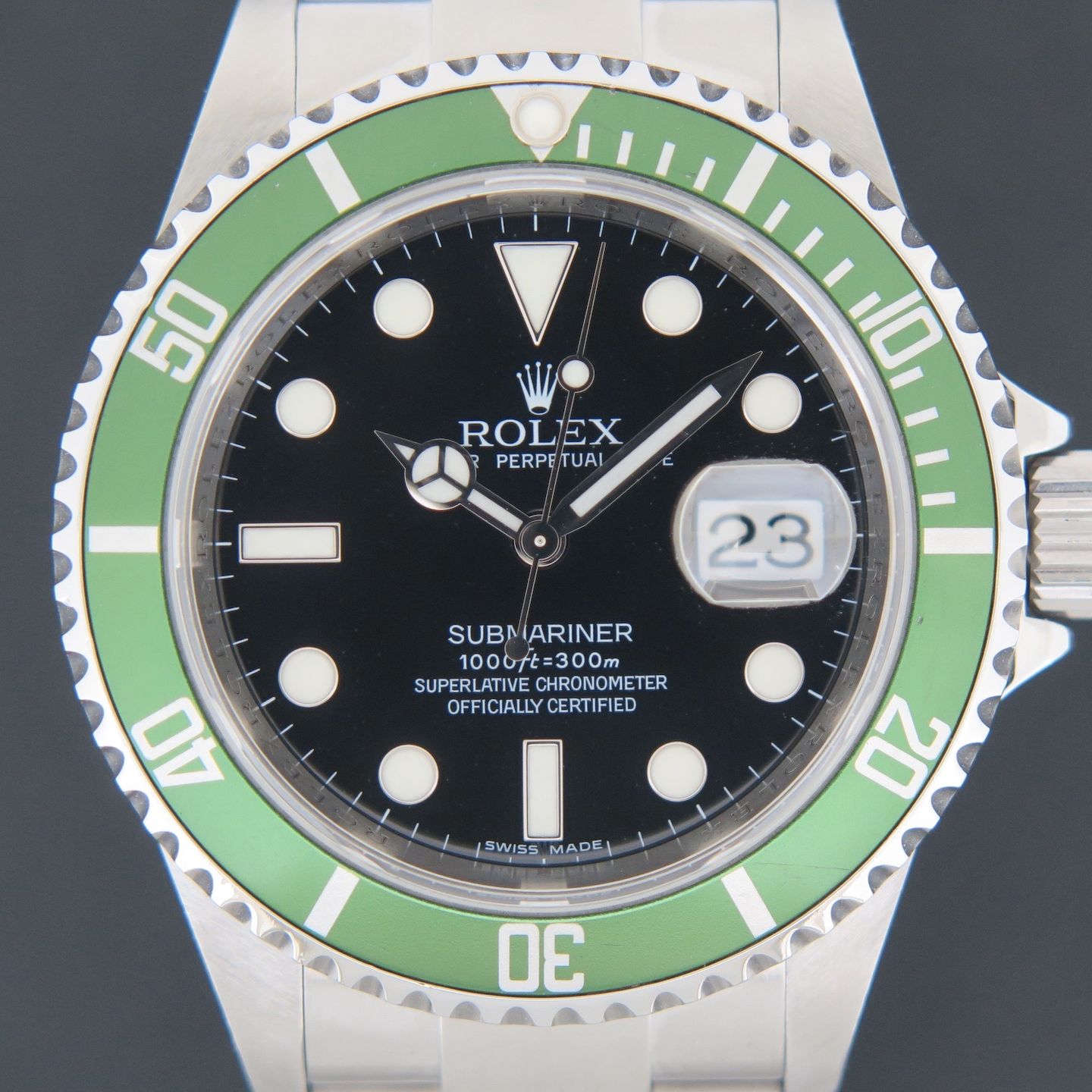 Rolex Submariner Date 116610LV (2011) - Green dial 40 mm Steel case (2/6)