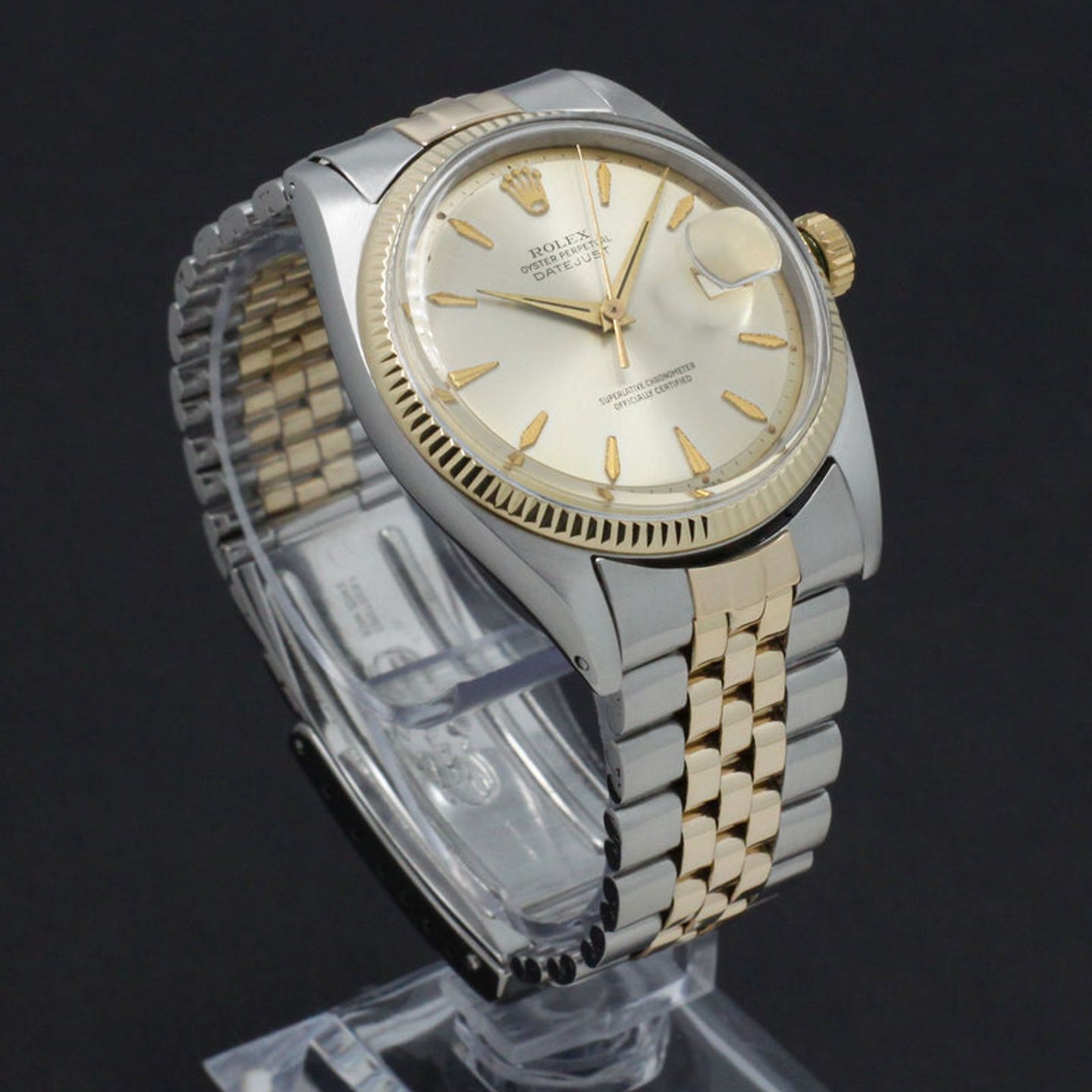 Rolex Datejust 1601 (1961) - Goud wijzerplaat 36mm Goud/Staal (7/7)