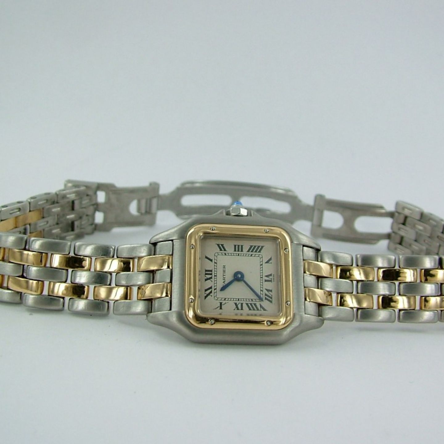 Cartier Panthère - (1993) - White dial 22 mm Gold/Steel case (2/6)