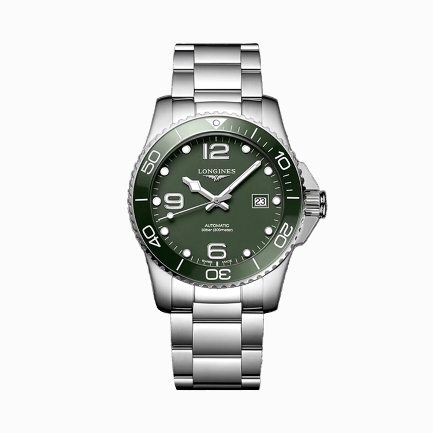 Longines HydroConquest L3.781.4.06.6 (2025) - Green dial 41 mm Steel case (1/1)