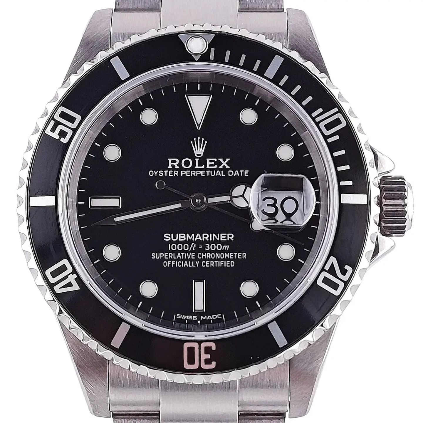 Rolex Submariner Date 16610 (Onbekend (willekeurig serienummer)) - Zwart wijzerplaat 40mm Staal (2/8)