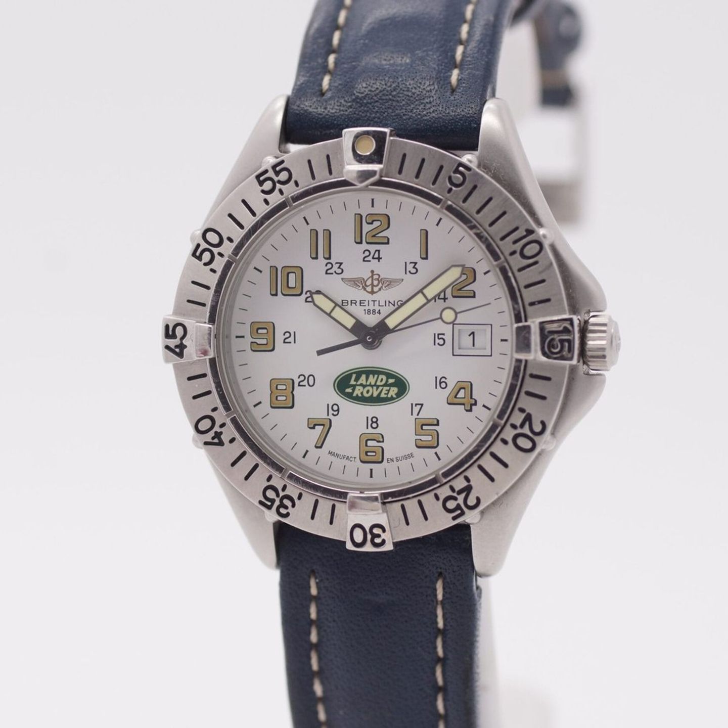 Breitling Colt Quartz A57035 (1997) - Wit wijzerplaat 38mm Staal (4/8)