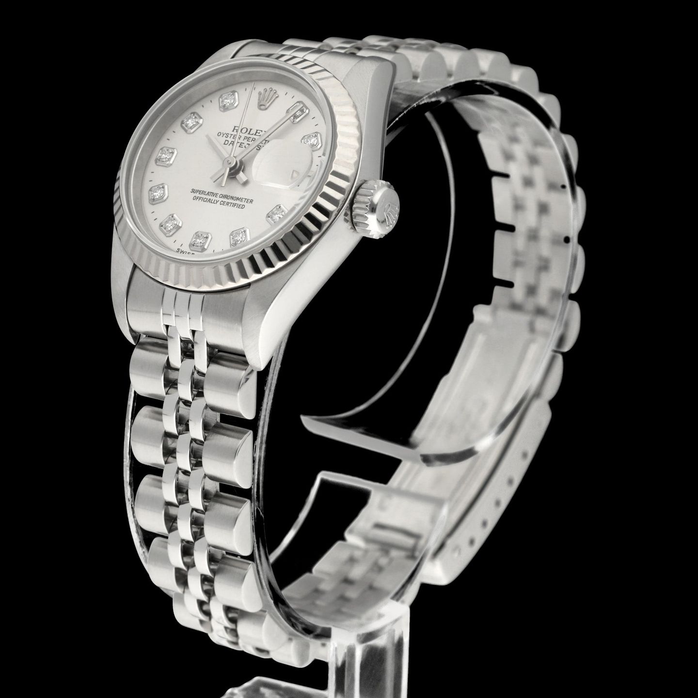 Rolex Lady-Datejust 69174 (1997) - Zilver wijzerplaat 26mm Staal (5/8)