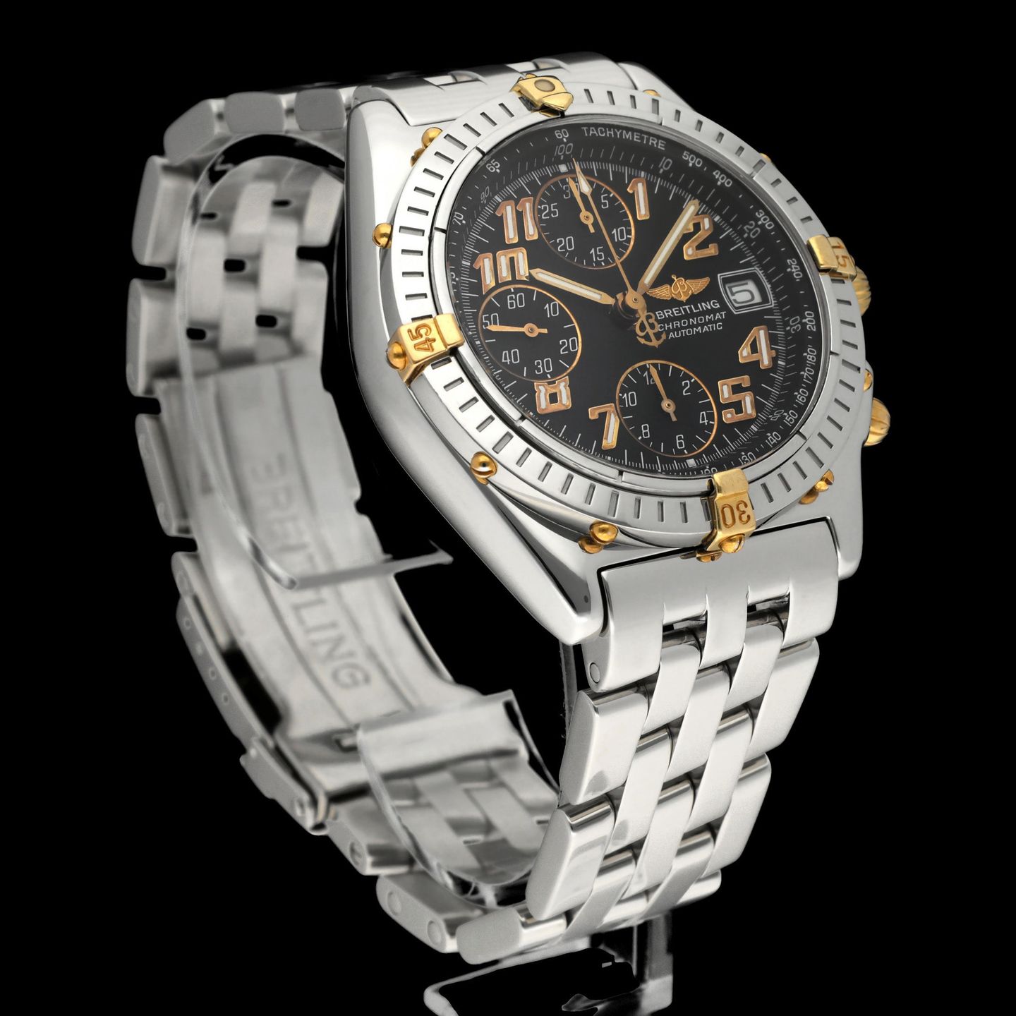 Breitling Blackbird B13350 (2000) - Zwart wijzerplaat 40mm Staal (6/8)