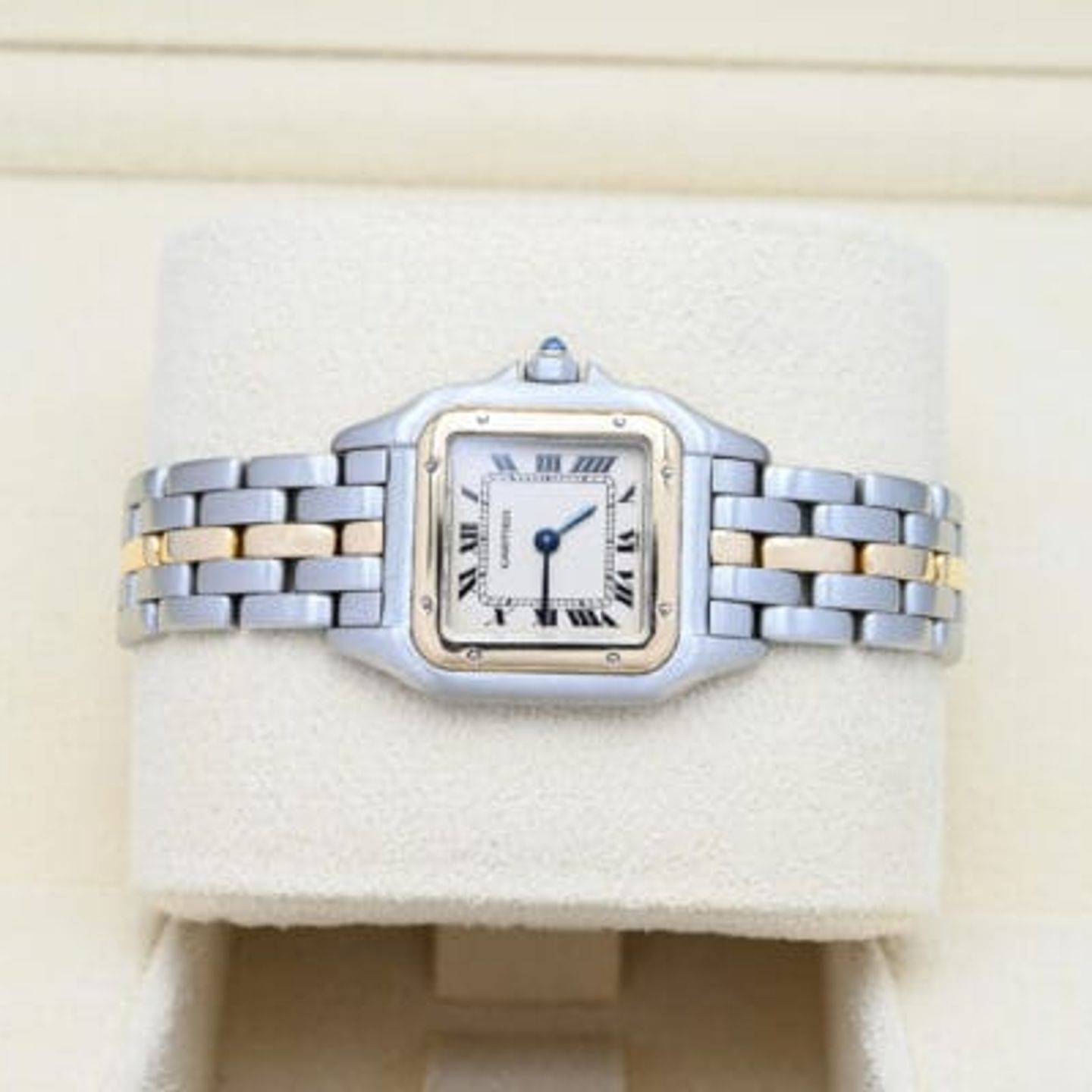 Cartier Panthère 66921 (1995) - White dial 22 mm Gold/Steel case (5/8)