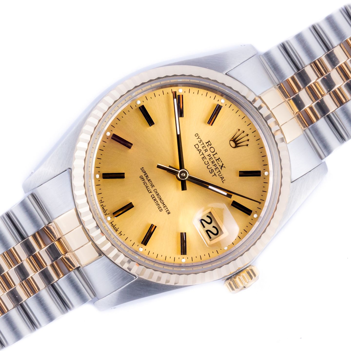 Rolex Datejust 36 16013 (Onbekend (willekeurig serienummer)) - 36mm Goud/Staal (1/8)