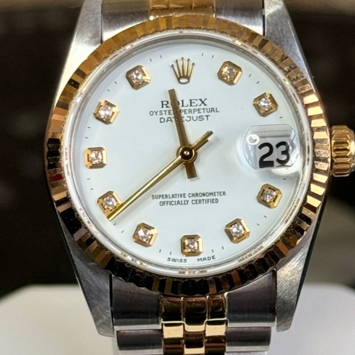 Rolex Datejust 31 68273 (1993) - White dial 31 mm Gold/Steel case (4/8)