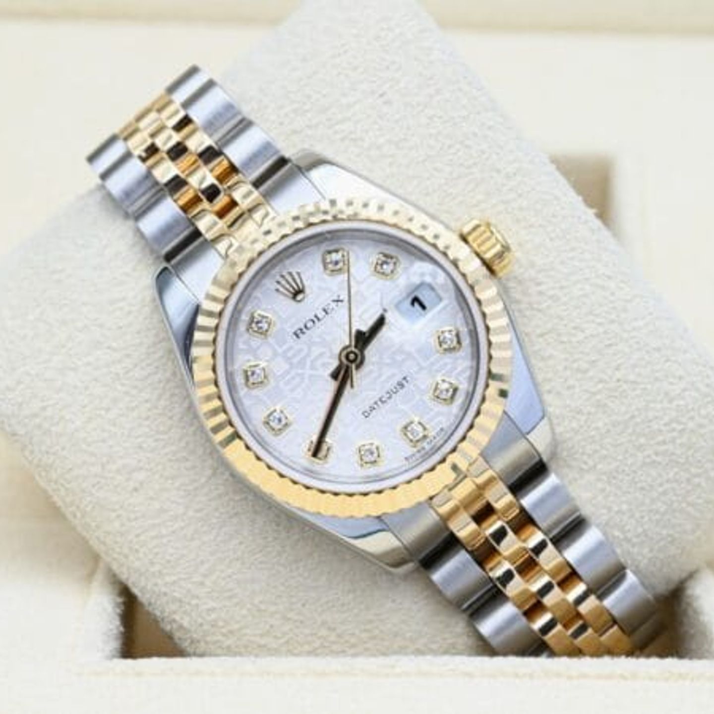 Rolex Lady-Datejust 179173 (2006) - White dial 26 mm Gold/Steel case (1/7)