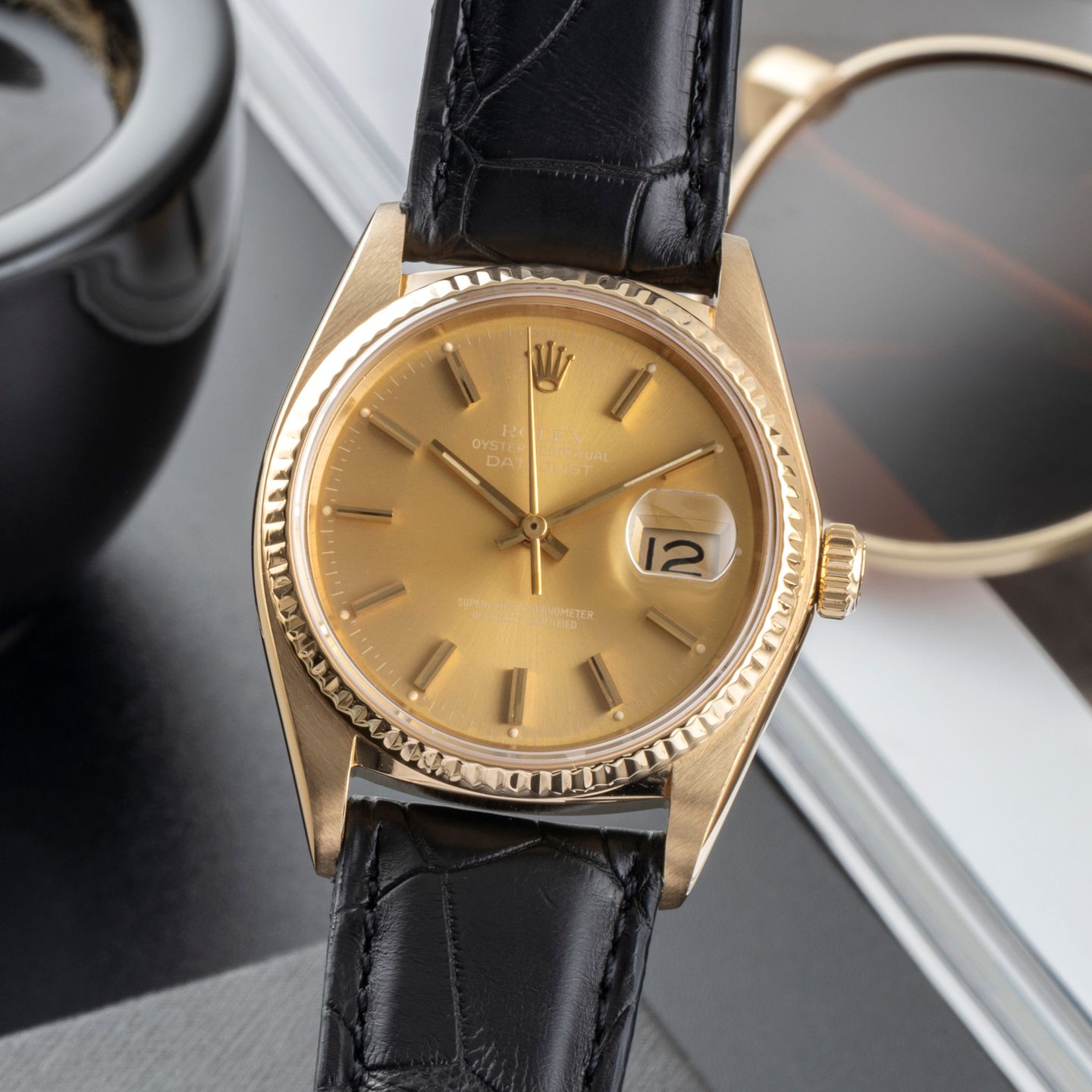 Rolex Datejust 36 16018 (1981) - 36mm Geelgoud (3/8)