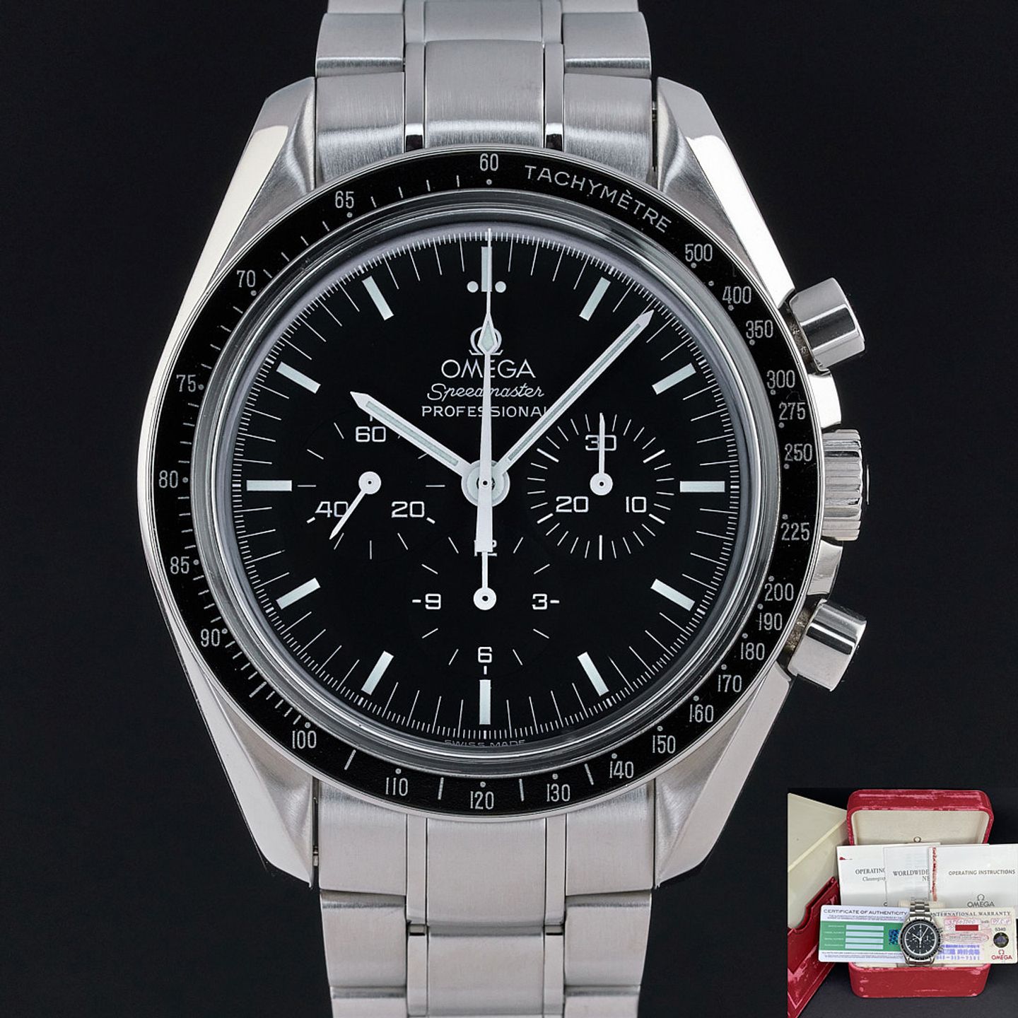 Omega Speedmaster Professional Moonwatch 3560.50 (1999) - Zwart wijzerplaat 42mm Staal (1/7)