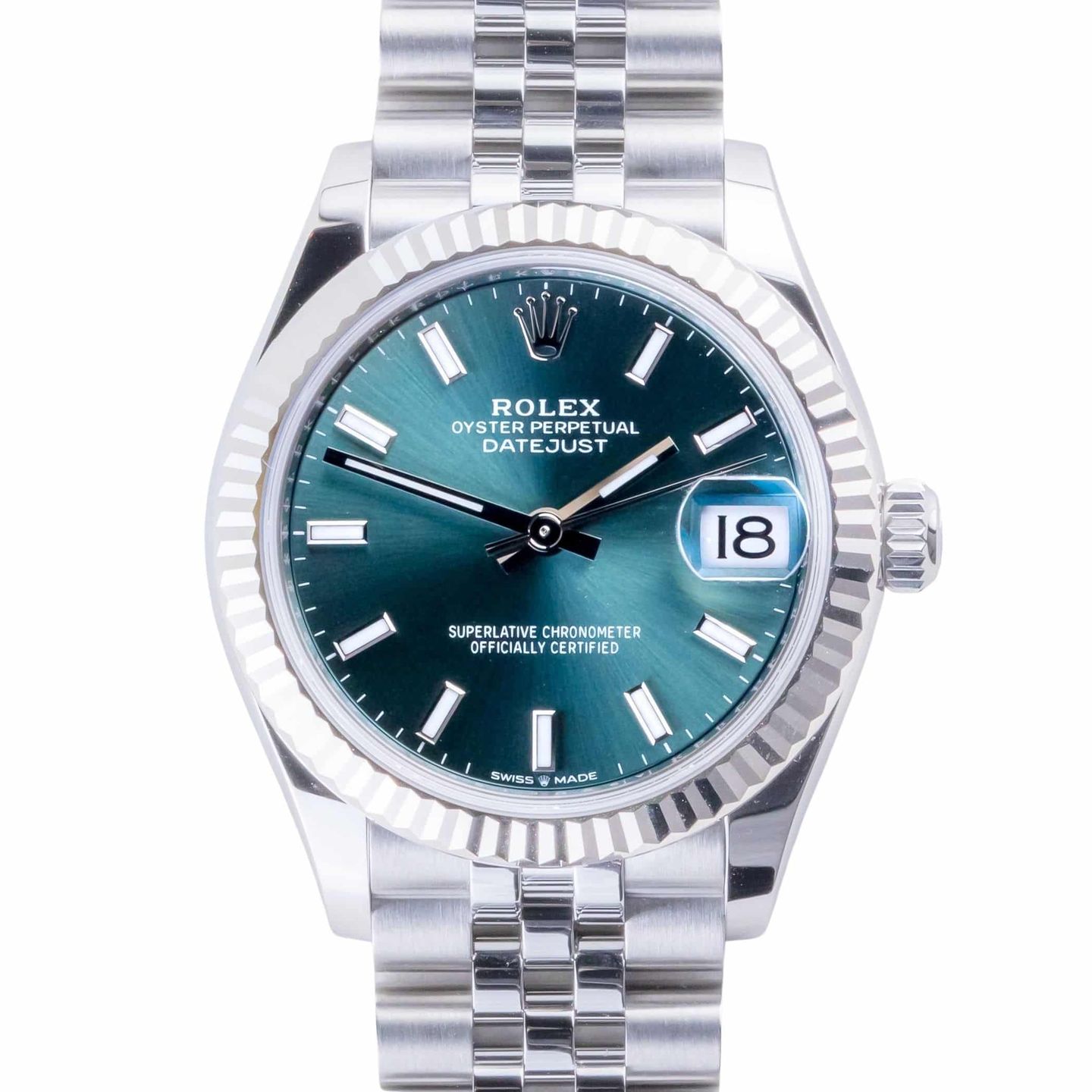 Rolex Datejust 31 278274 (2026) - Green dial 31 mm Steel case (3/8)