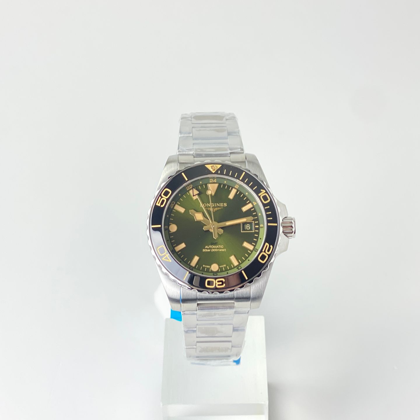 Longines HydroConquest L3.790.4.06.6 (2024) - Groen wijzerplaat 41mm Staal (3/4)