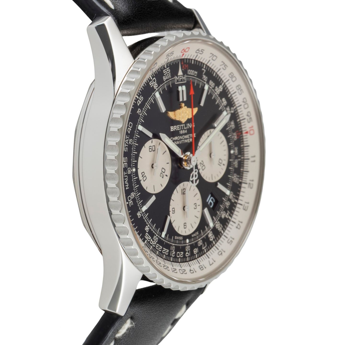 Breitling Navitimer 01 AB012012/BB01 (Onbekend (willekeurig serienummer)) - Zwart wijzerplaat 43mm Staal (7/8)
