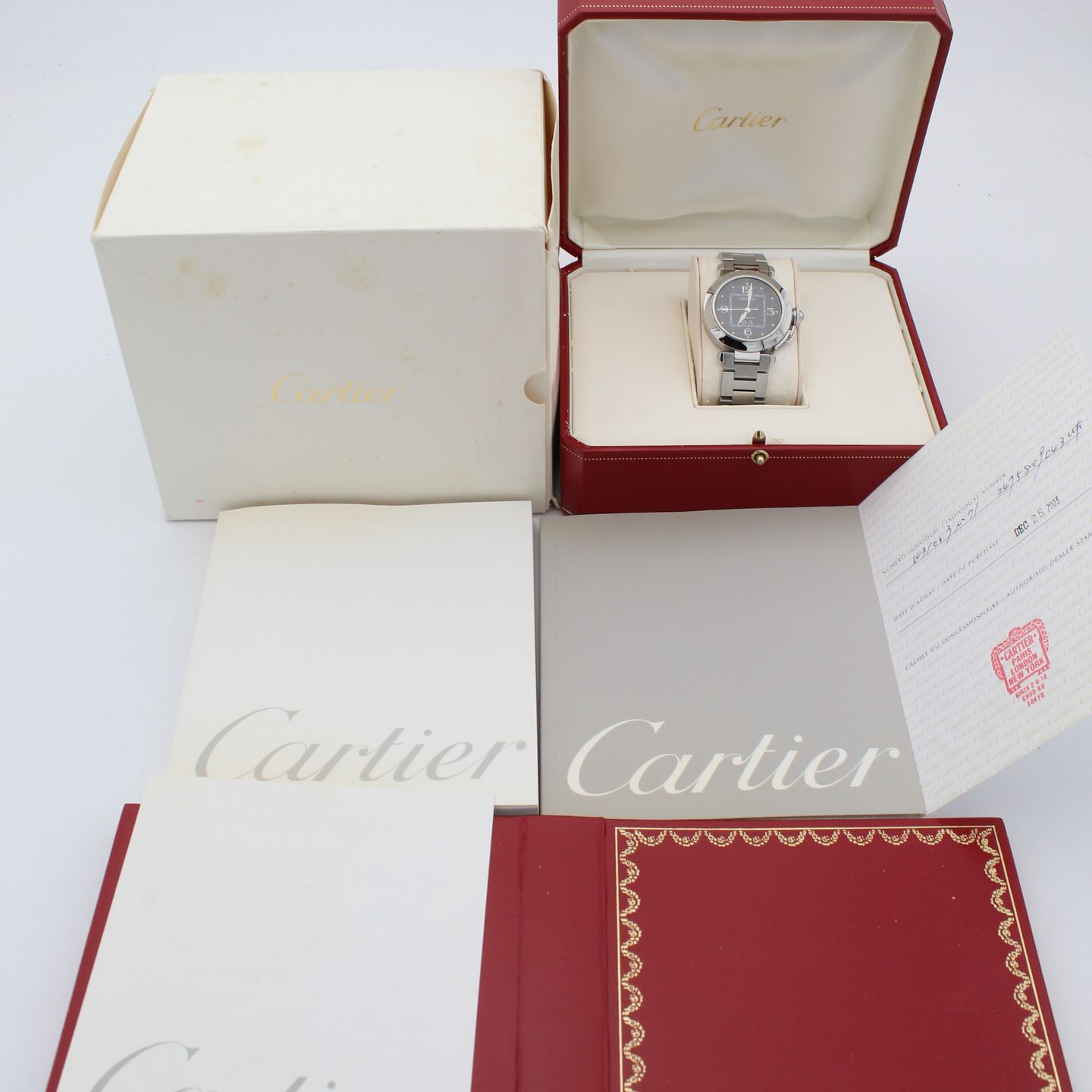 Cartier Pasha C W31053M7 (2003) - Black dial 35 mm Steel case (2/8)