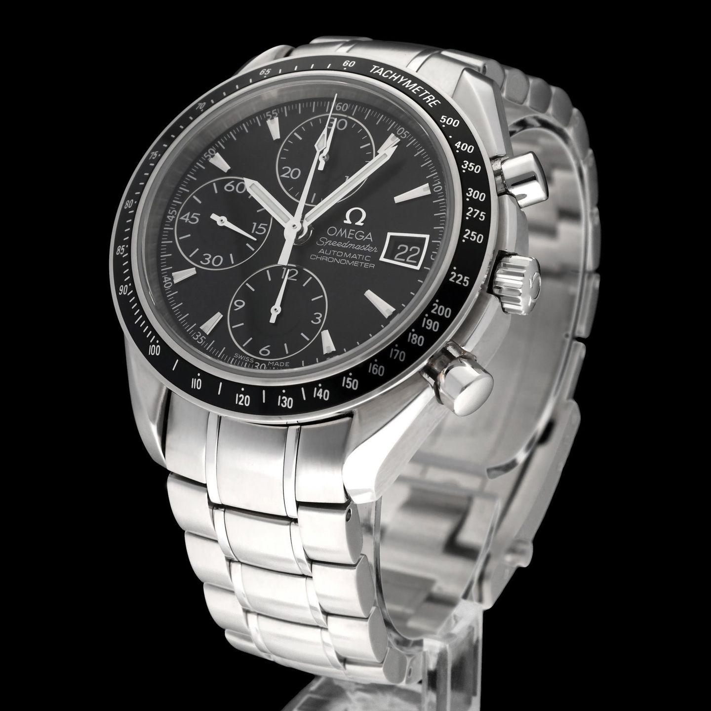 Omega Speedmaster Date 3210.50 (2014) - Zwart wijzerplaat 40mm Staal (2/8)