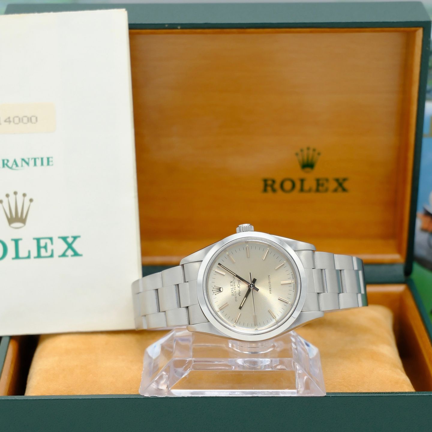 Rolex Air-King 14000 (1995) - Silver dial 34 mm Steel case (3/8)