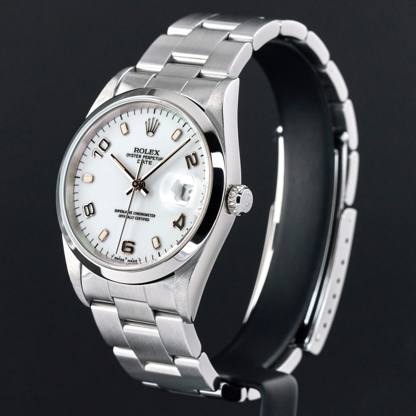 Rolex Oyster Perpetual Date 15200 (1999) - 34mm Staal (4/8)