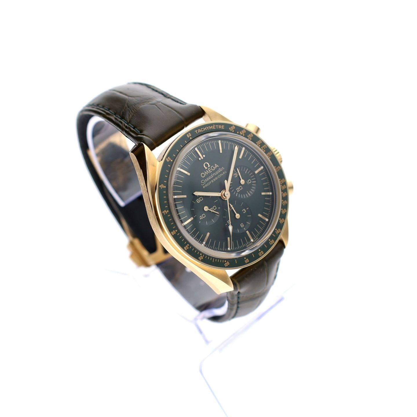 Omega Speedmaster Professional Moonwatch 310.63.42.50.10.001 (2025) - Green dial 42 mm Yellow Gold case (2/8)