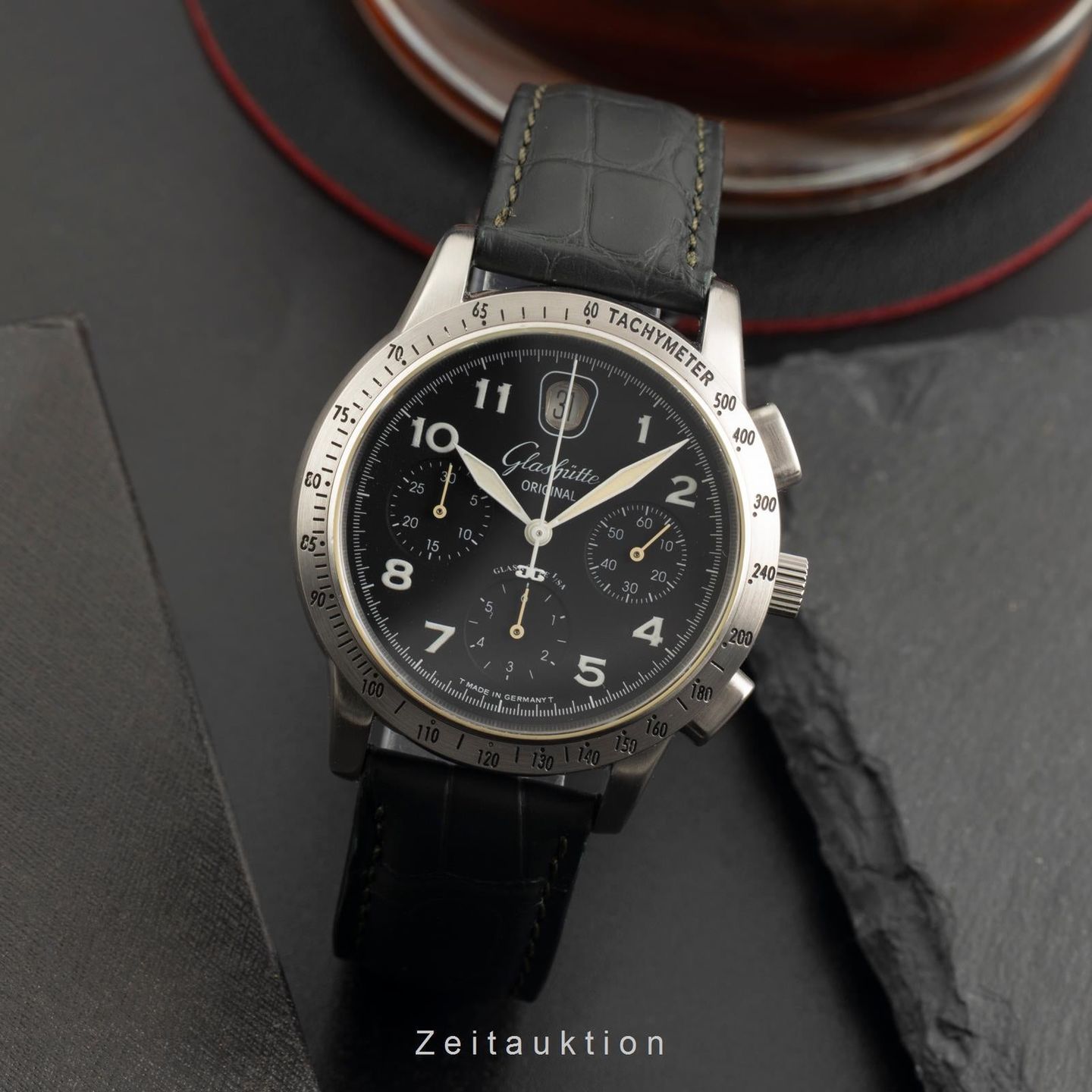 Glashütte Original Senator 39-32-07-07-04 (Onbekend (willekeurig serienummer)) - Zwart wijzerplaat 39mm Staal (3/8)