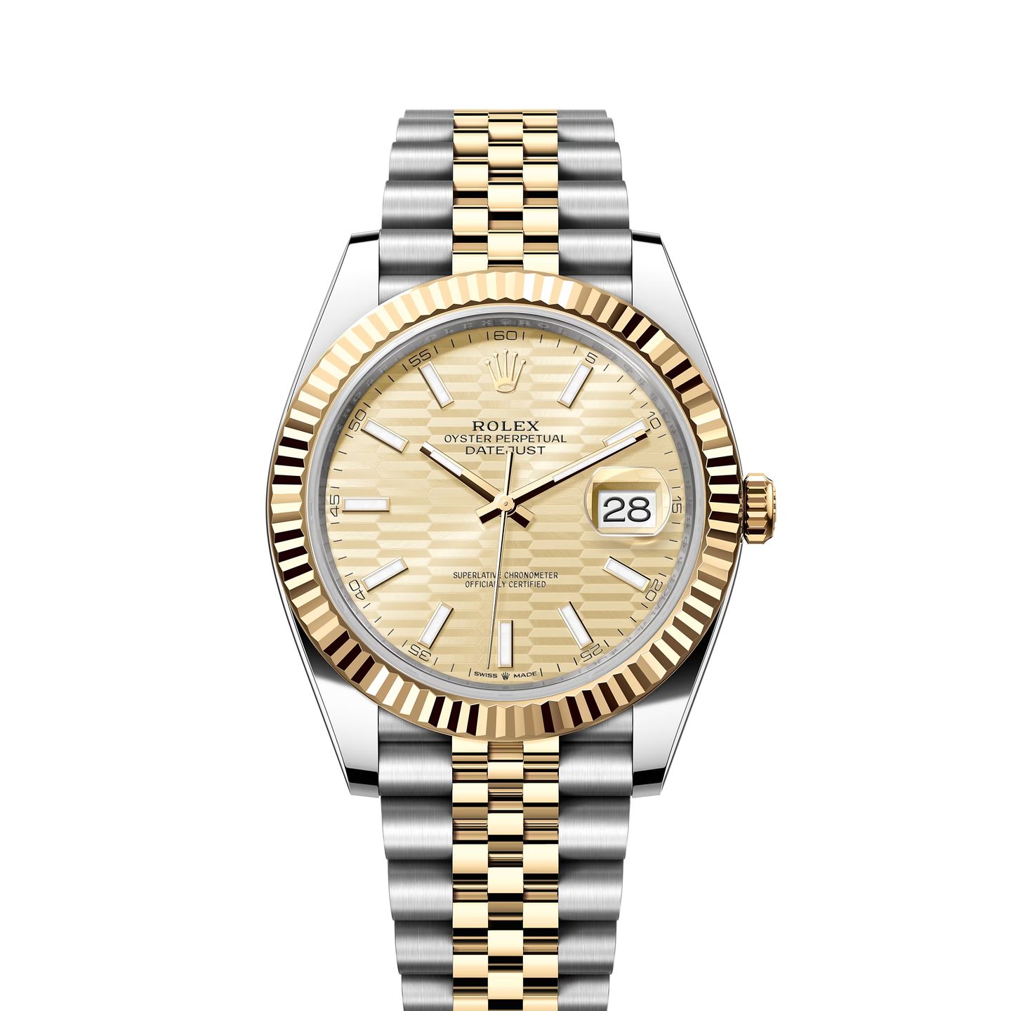 Rolex Datejust 41 126333 (2024) - Gold dial 41 mm Gold/Steel case (1/8)