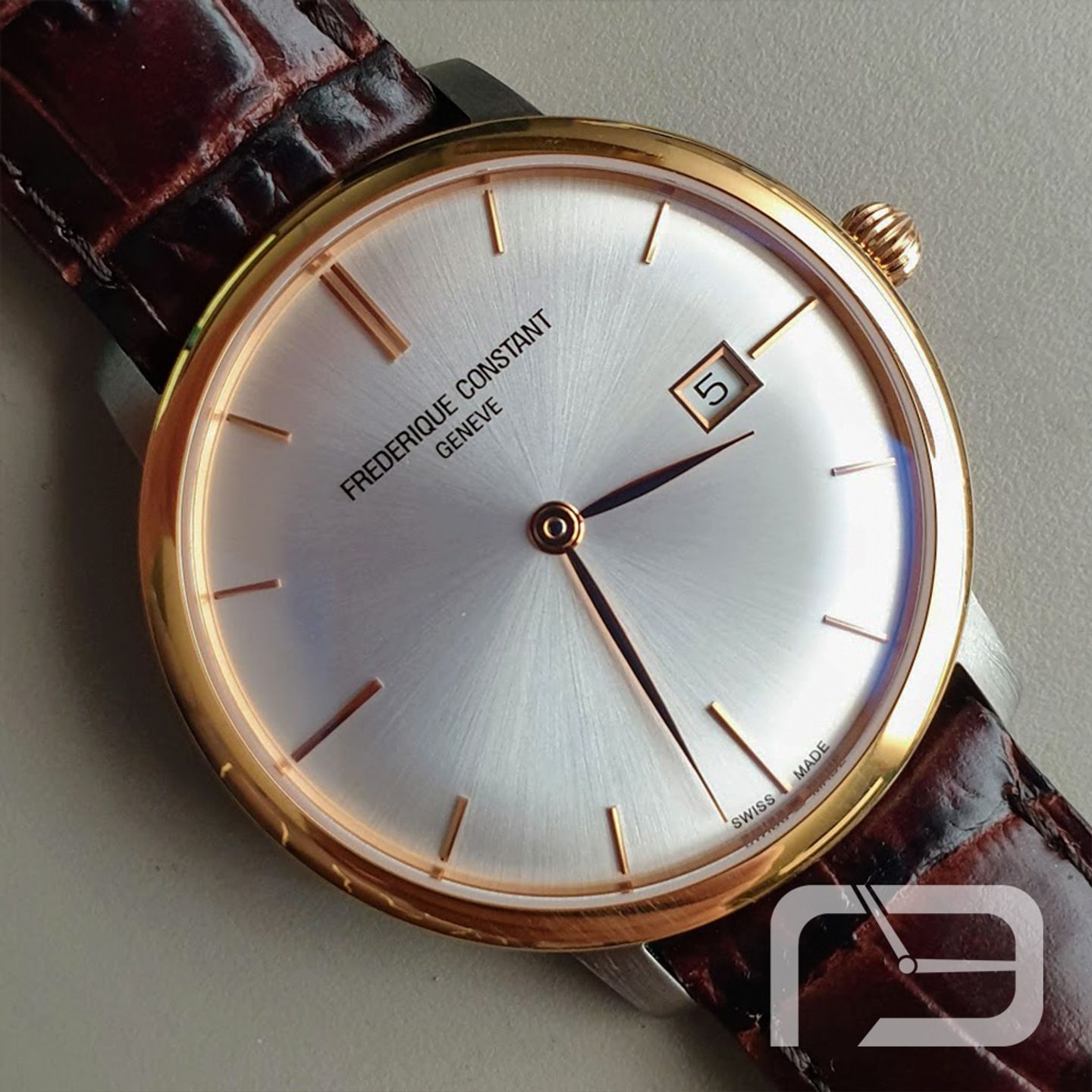 Frederique Constant Slimline Automatic FC-306V4STZ9 (Unknown (random serial)) - Silver dial 40 mm Titanium case (2/8)